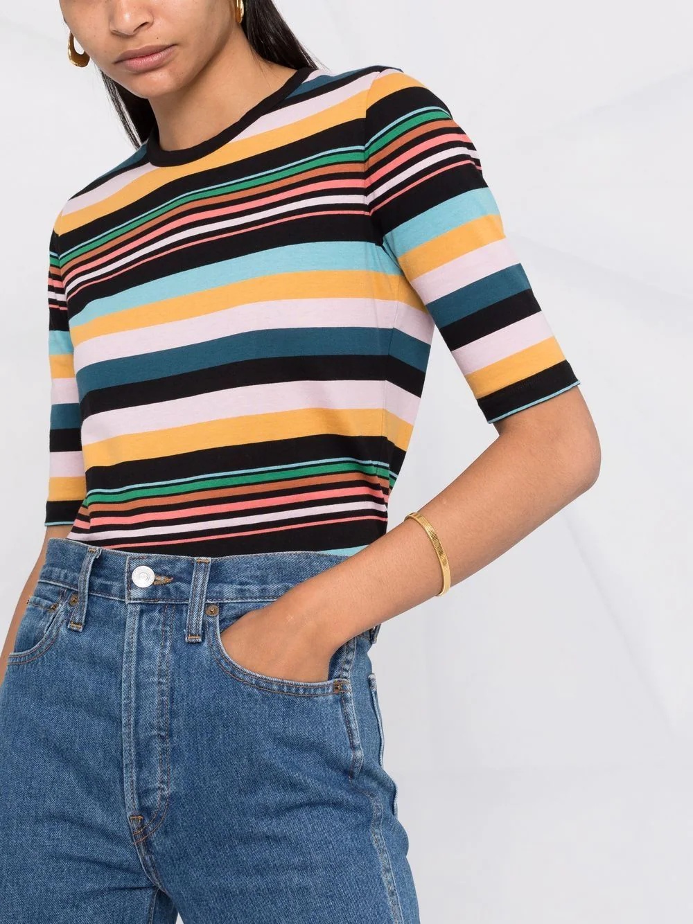 stripe-print T-shirt - 3