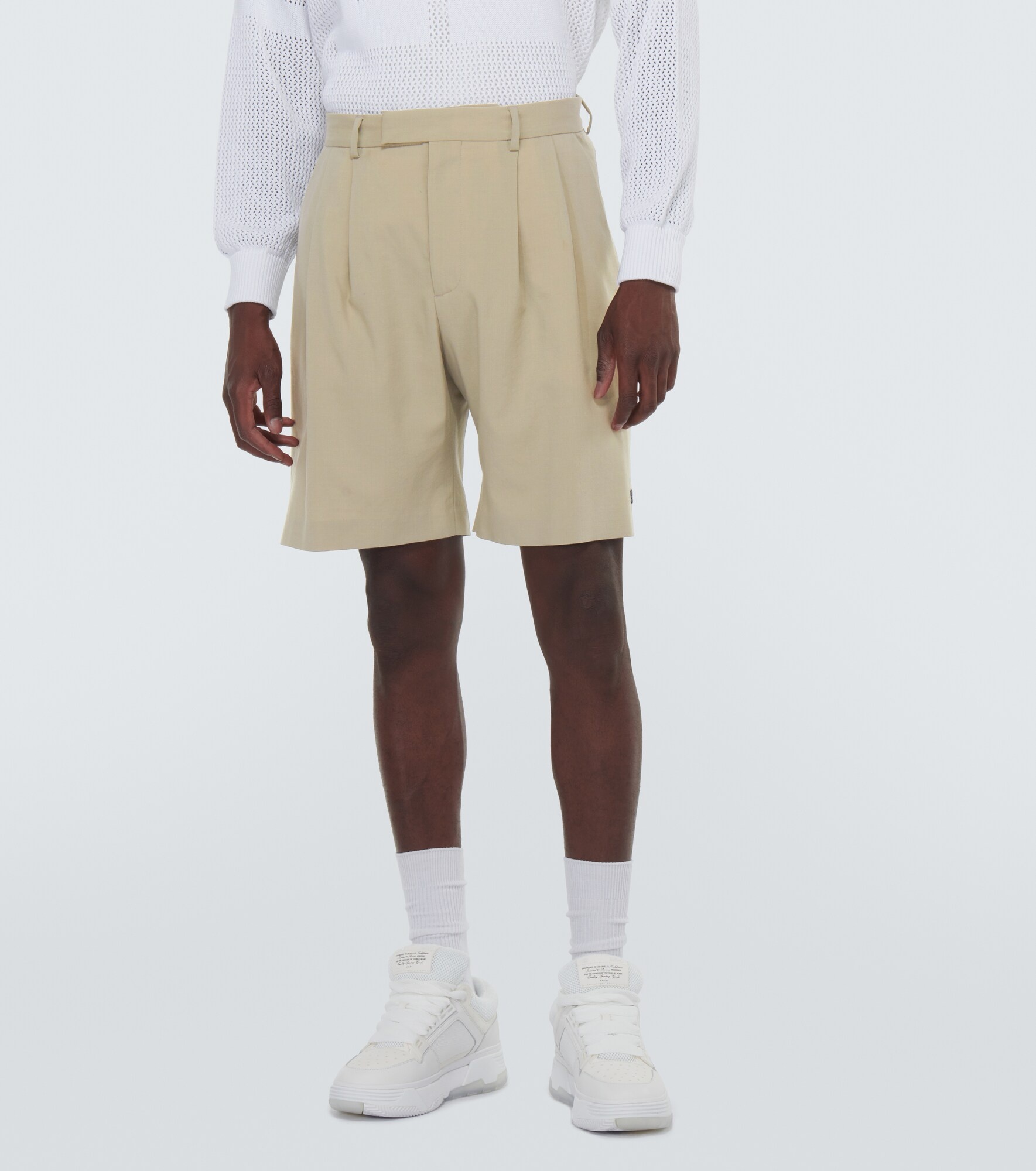 Wool-blend Bermuda shorts - 3