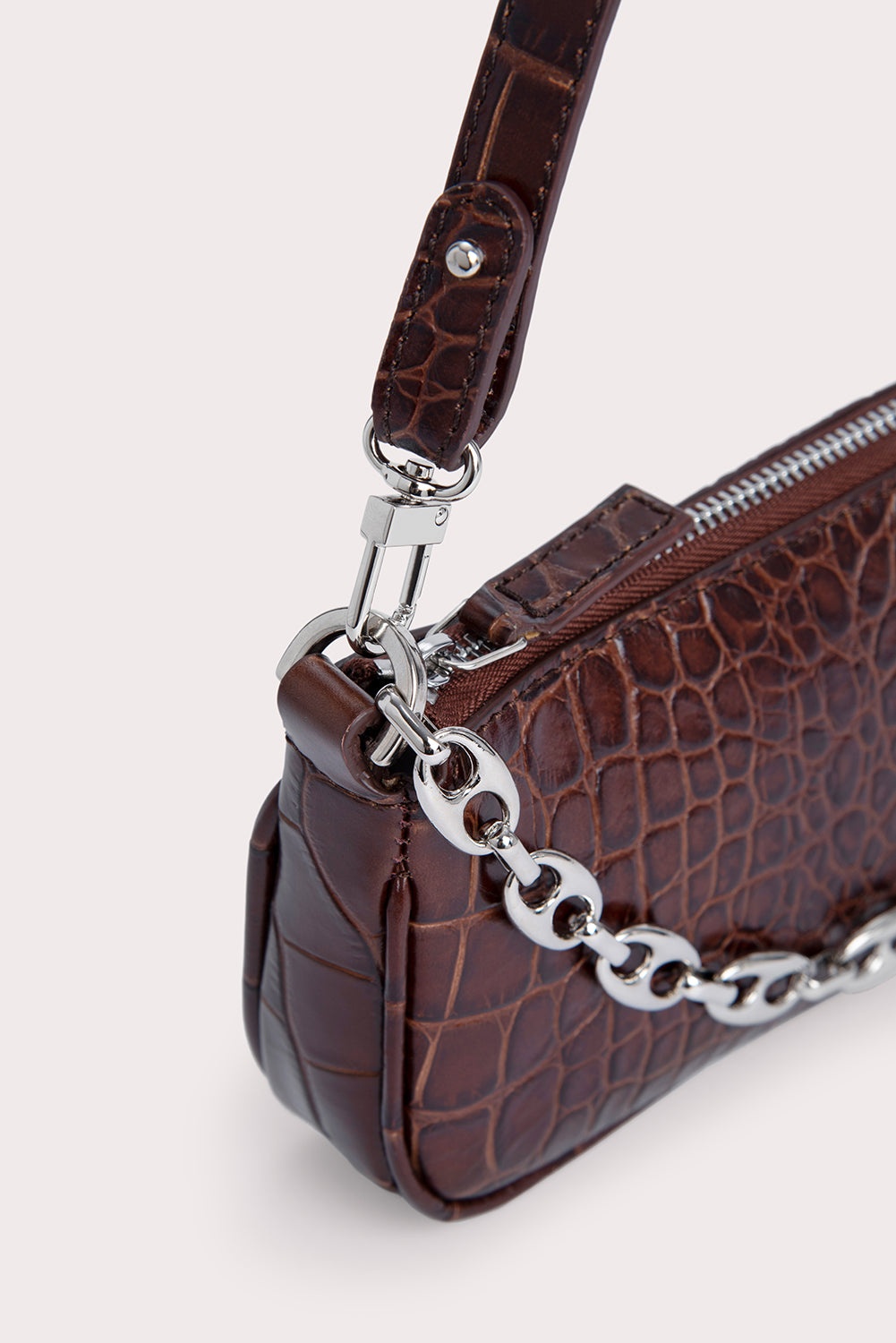 MINI RACHEL NUTELLA CROCO EMBOSSED LEATHER - 3