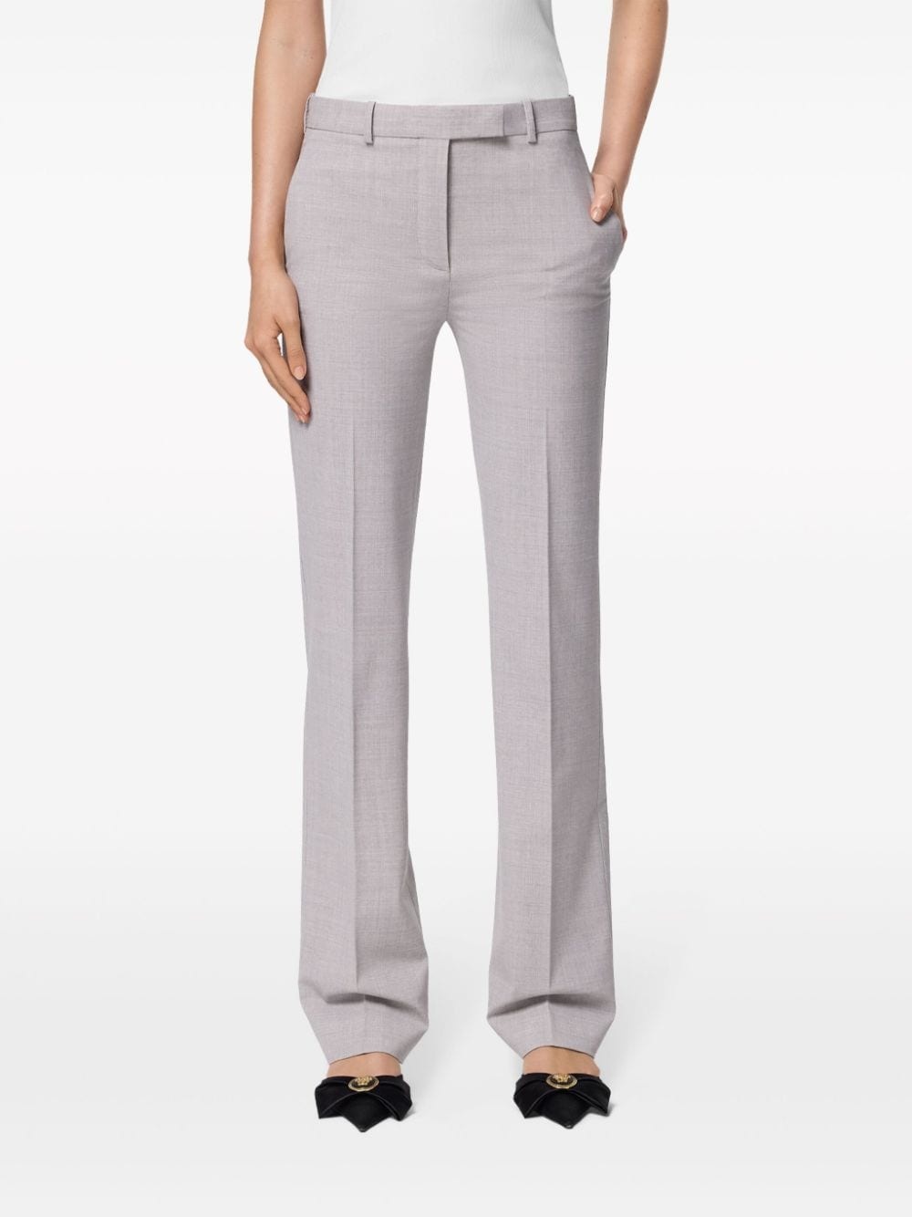 tailored straight-leg trousers - 3