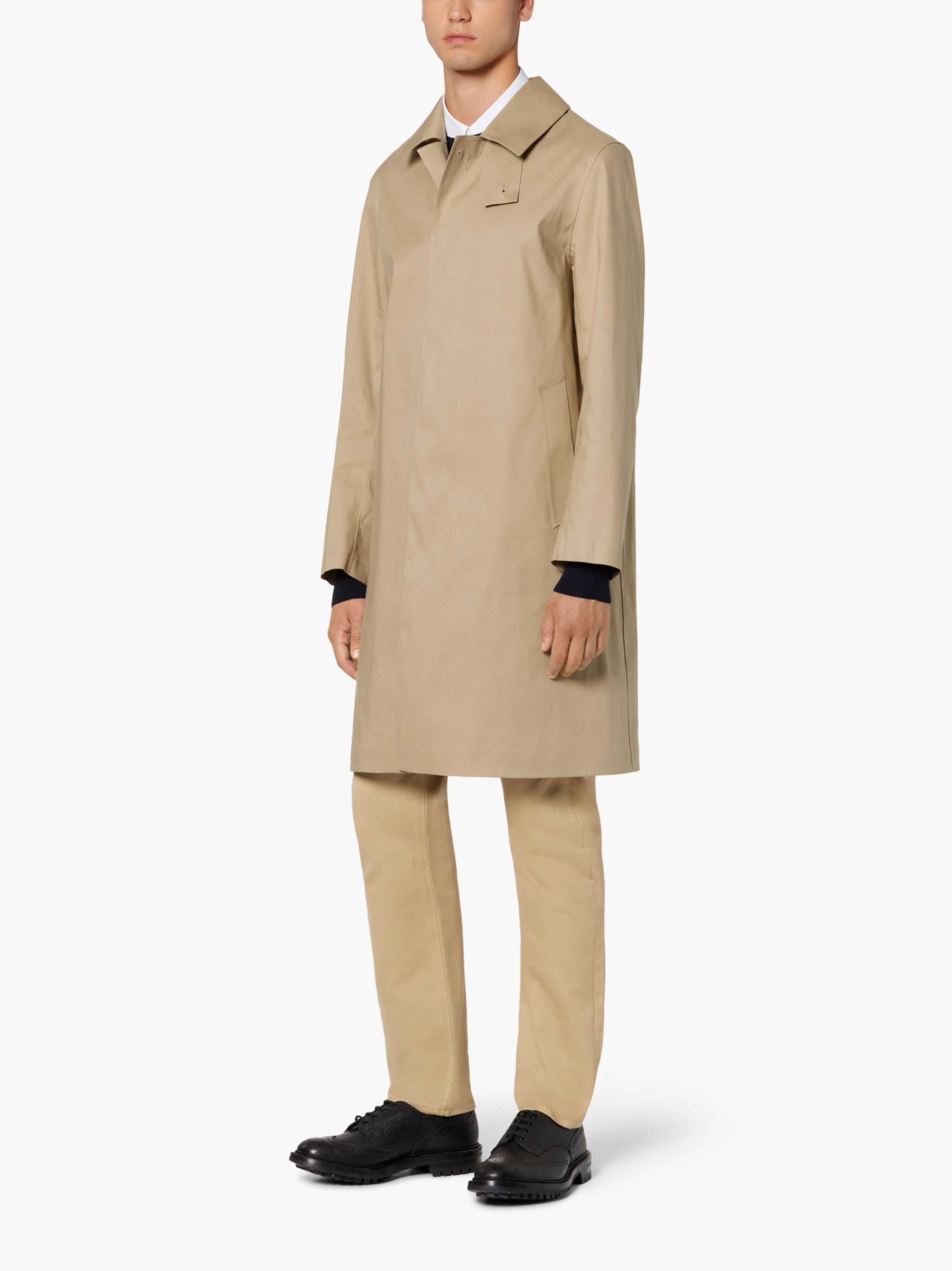 OXFORD FAWN BONDED COTTON 3/4 COAT | GRC-108 - 4