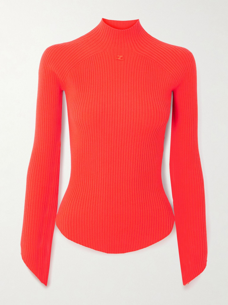 Ribbed-knit top Red 1