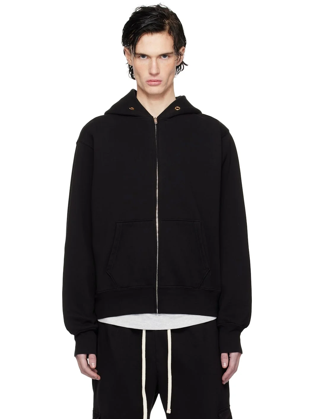 Black Heavyweight Zip Hoodie - 1