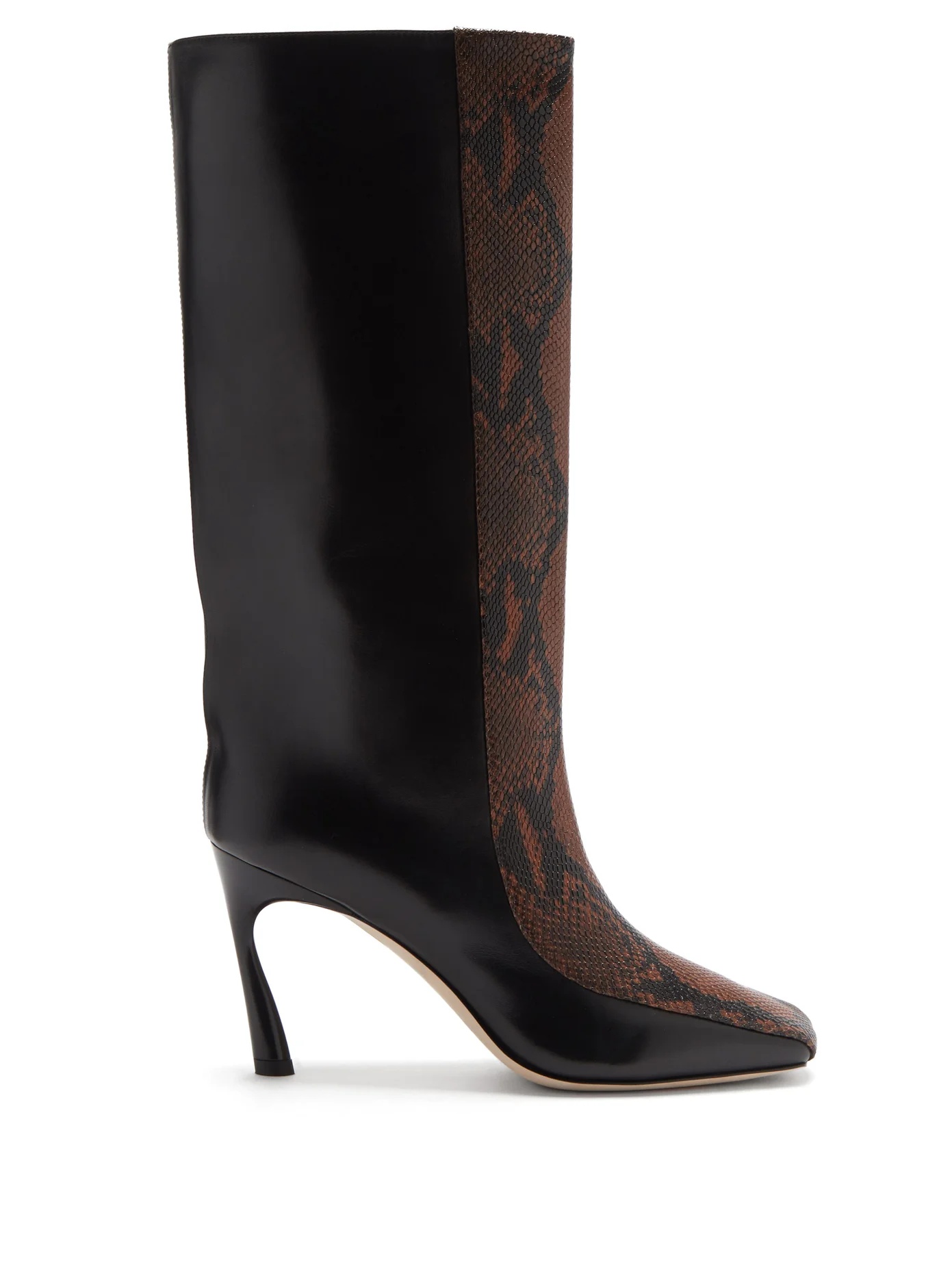 Mabyn 85 snake-effect leather knee-high boots - 1