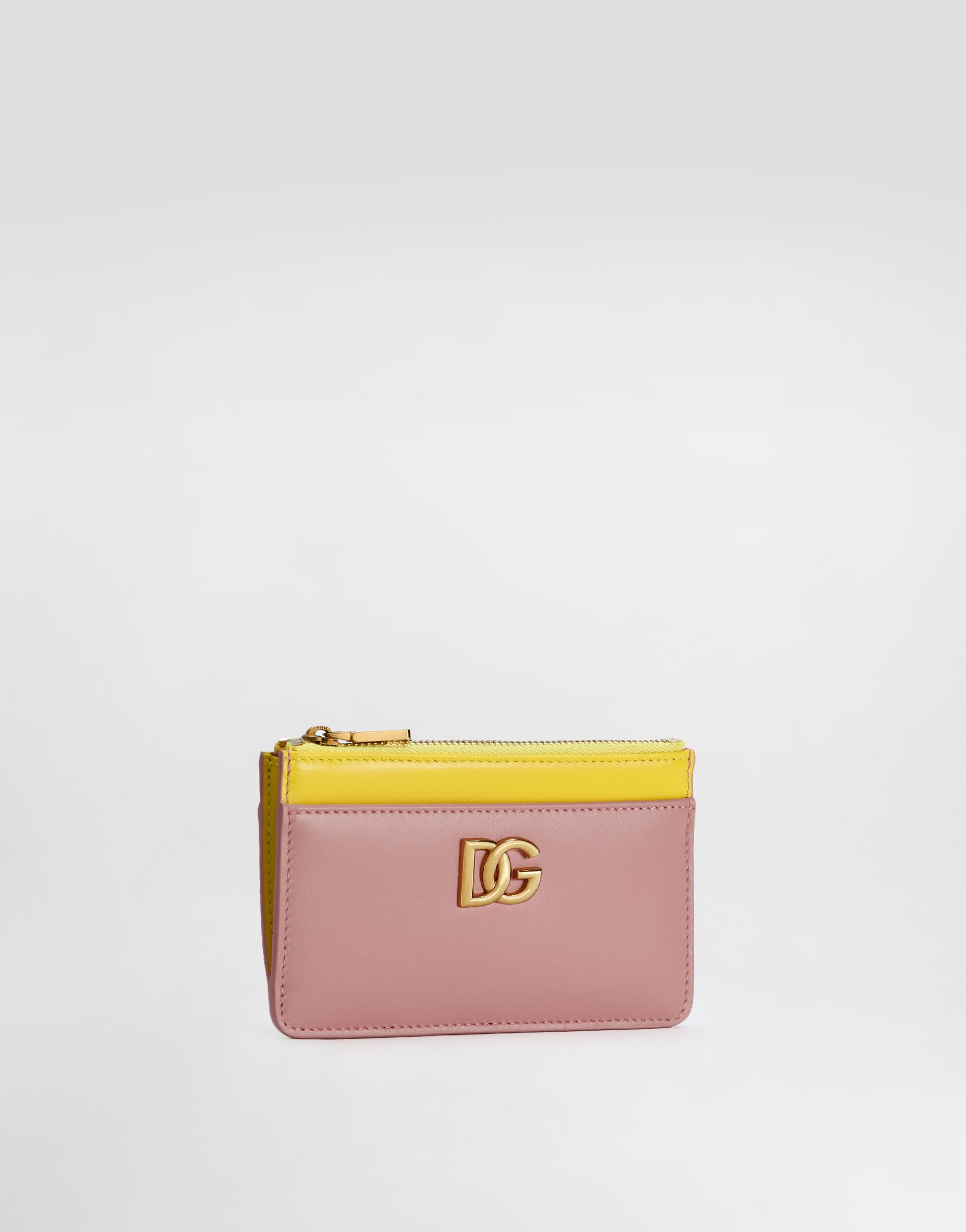 Calfskin card holder with DG logo - 2