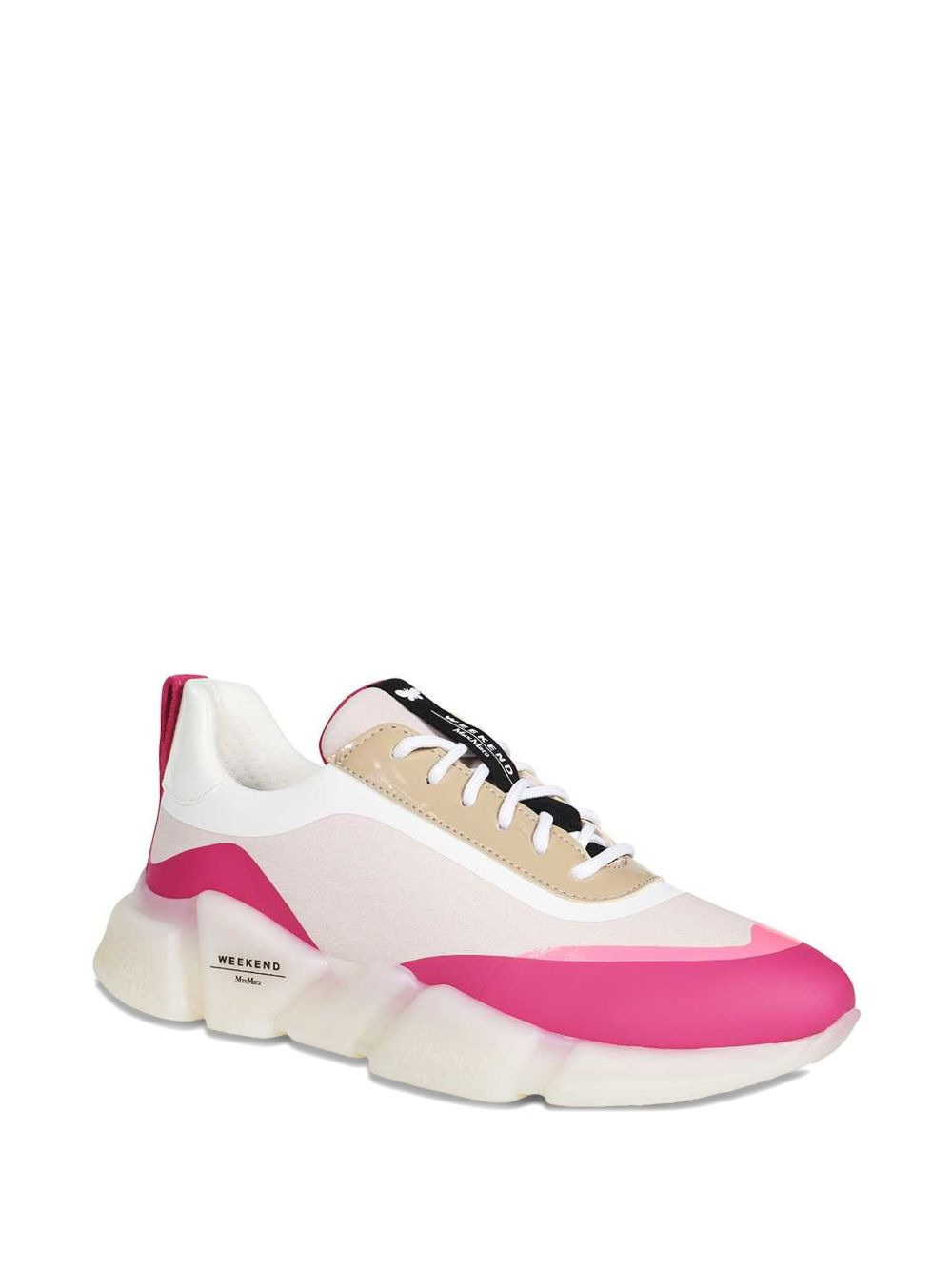 round-toe chunky sneakers - 2