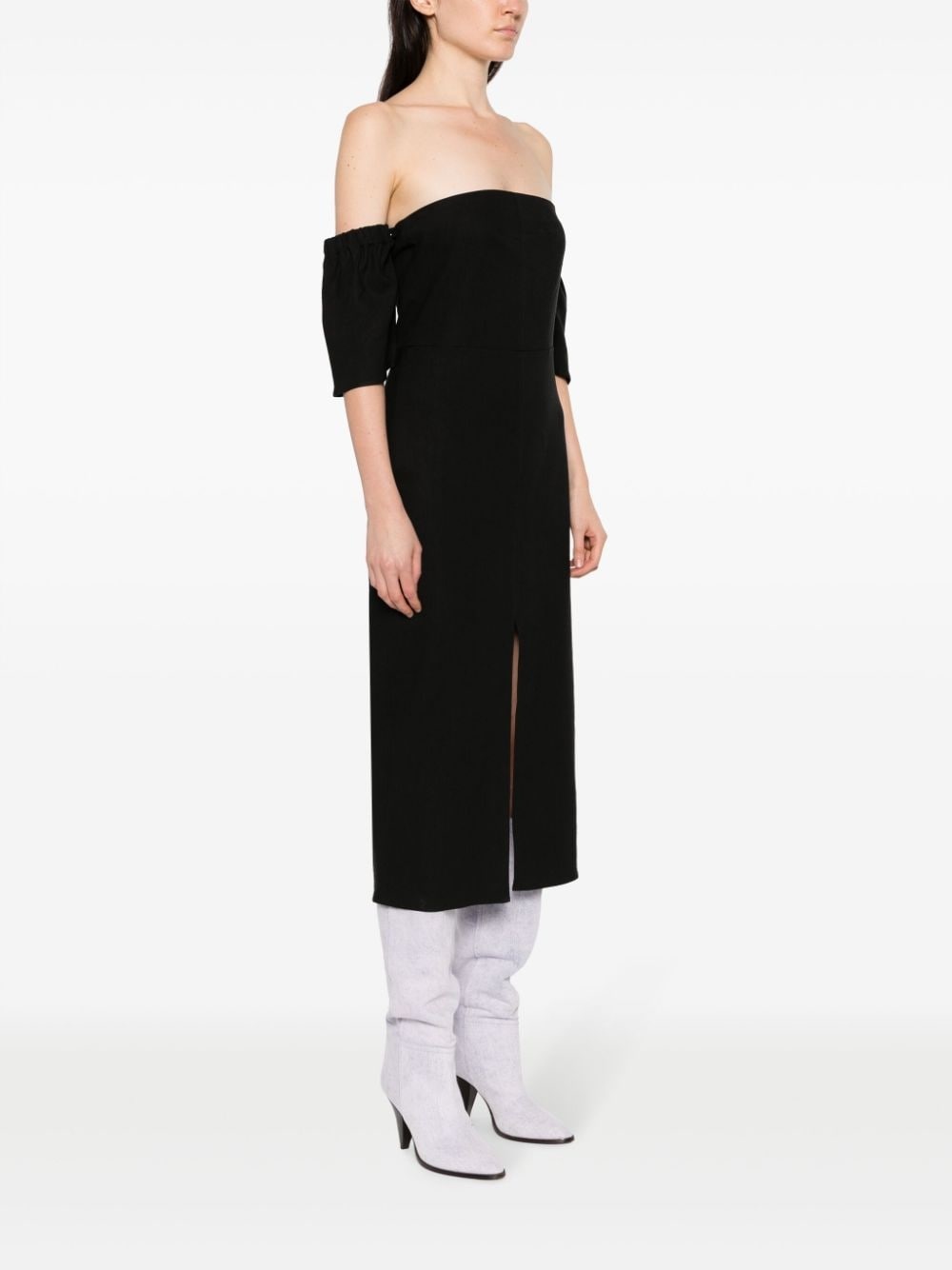 Stony off-shoulder midi dress - 3