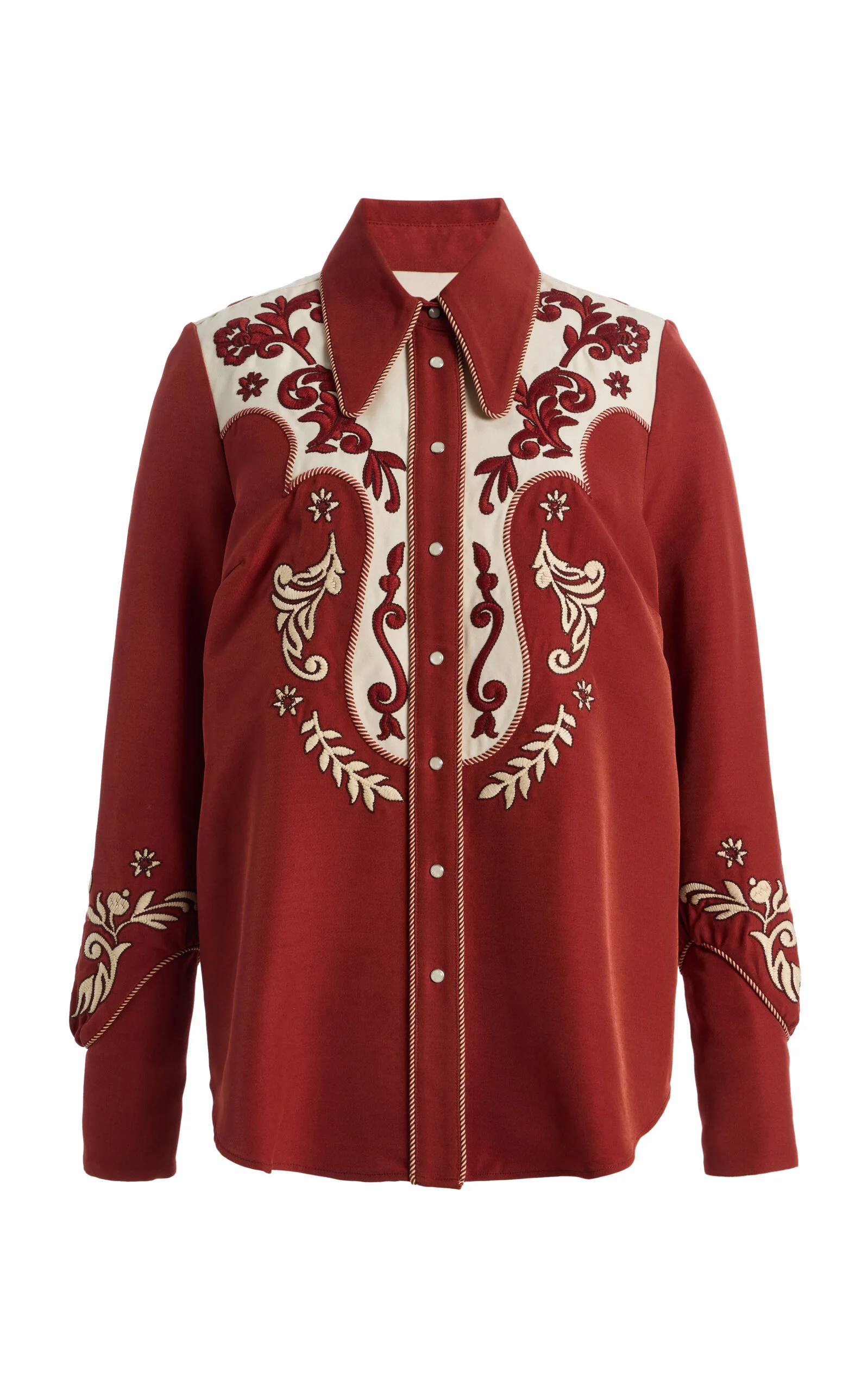 Duke Embroidered Crepe Shirt - 1