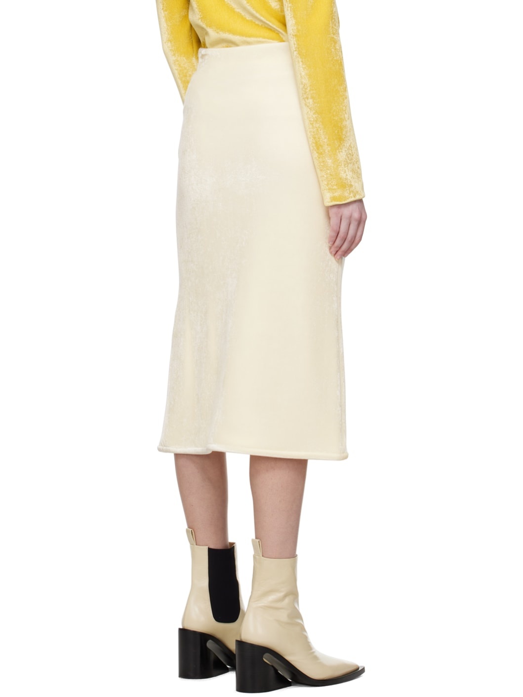 Off-White Slit Midi Skirt - 3