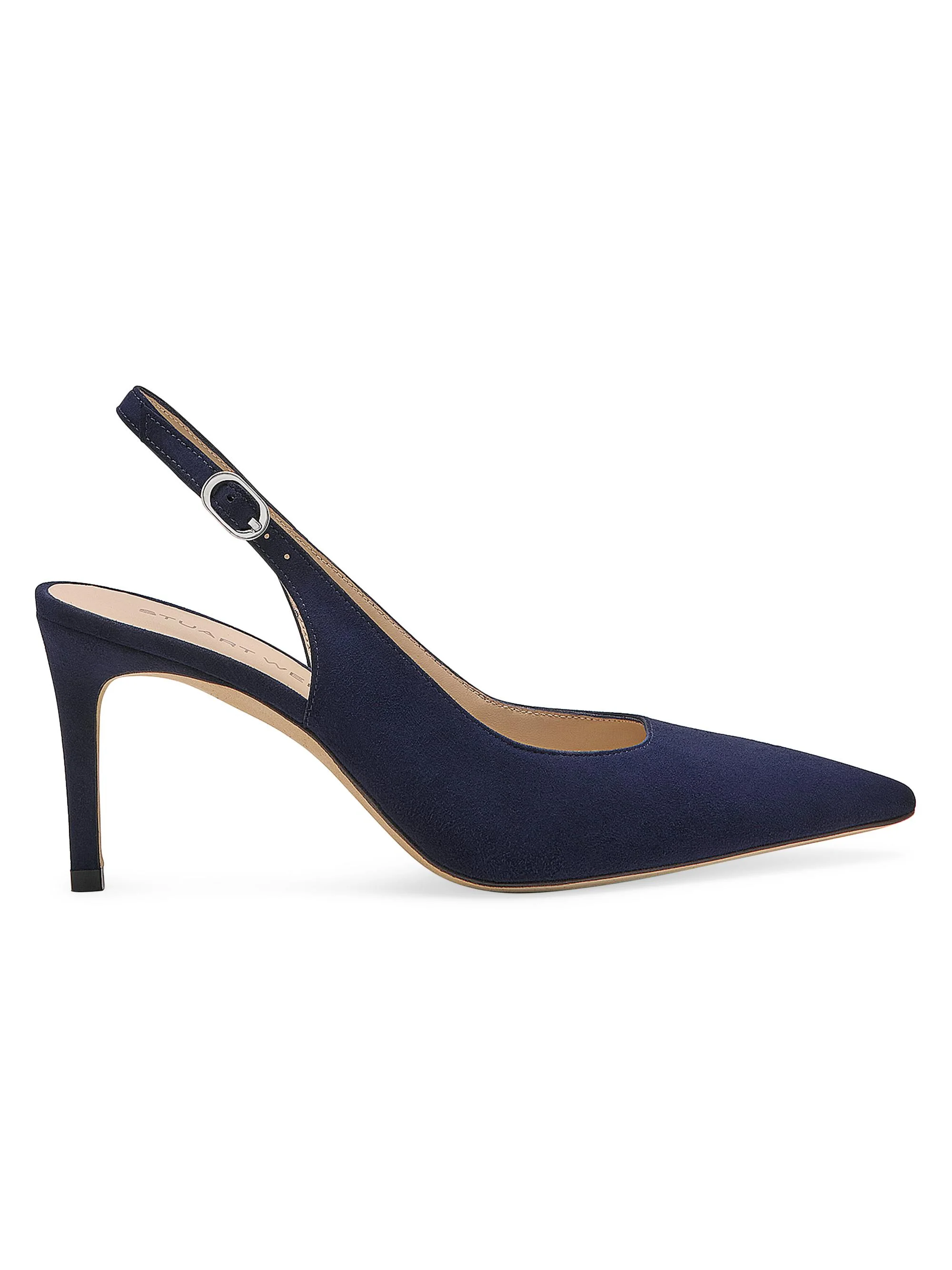 Women's Power 75MM Suede Slingback Pumps - Nice Blue - 1