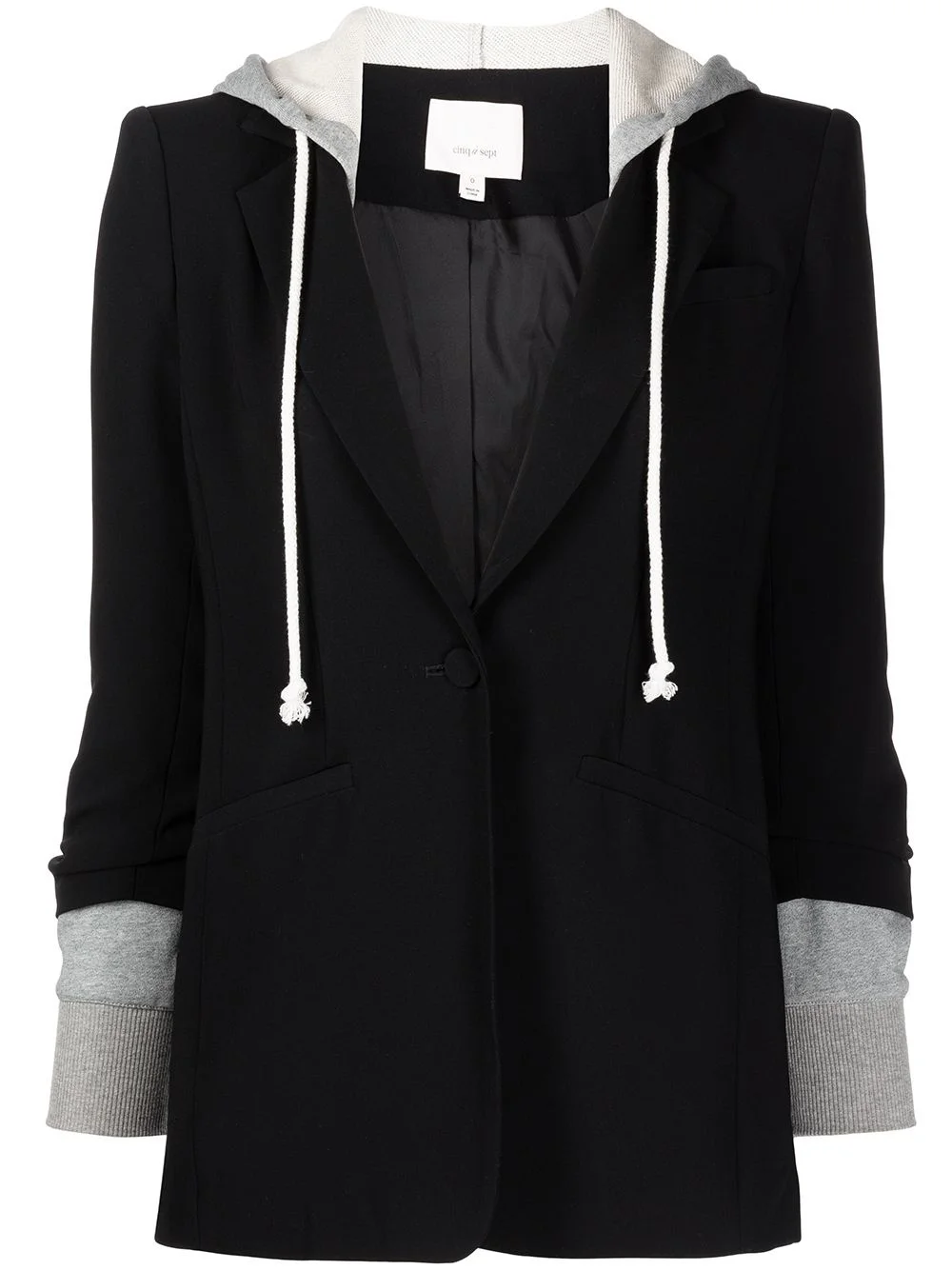 single-breasted drawstring blazer - 1