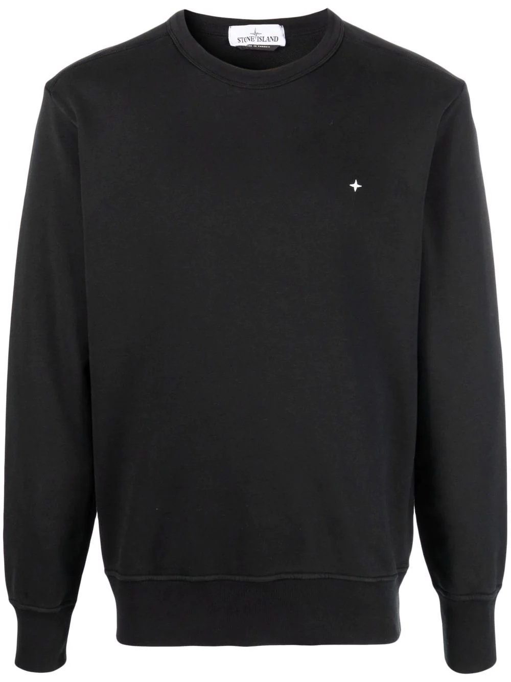 star embroidery crew-neck sweatshirt - 1