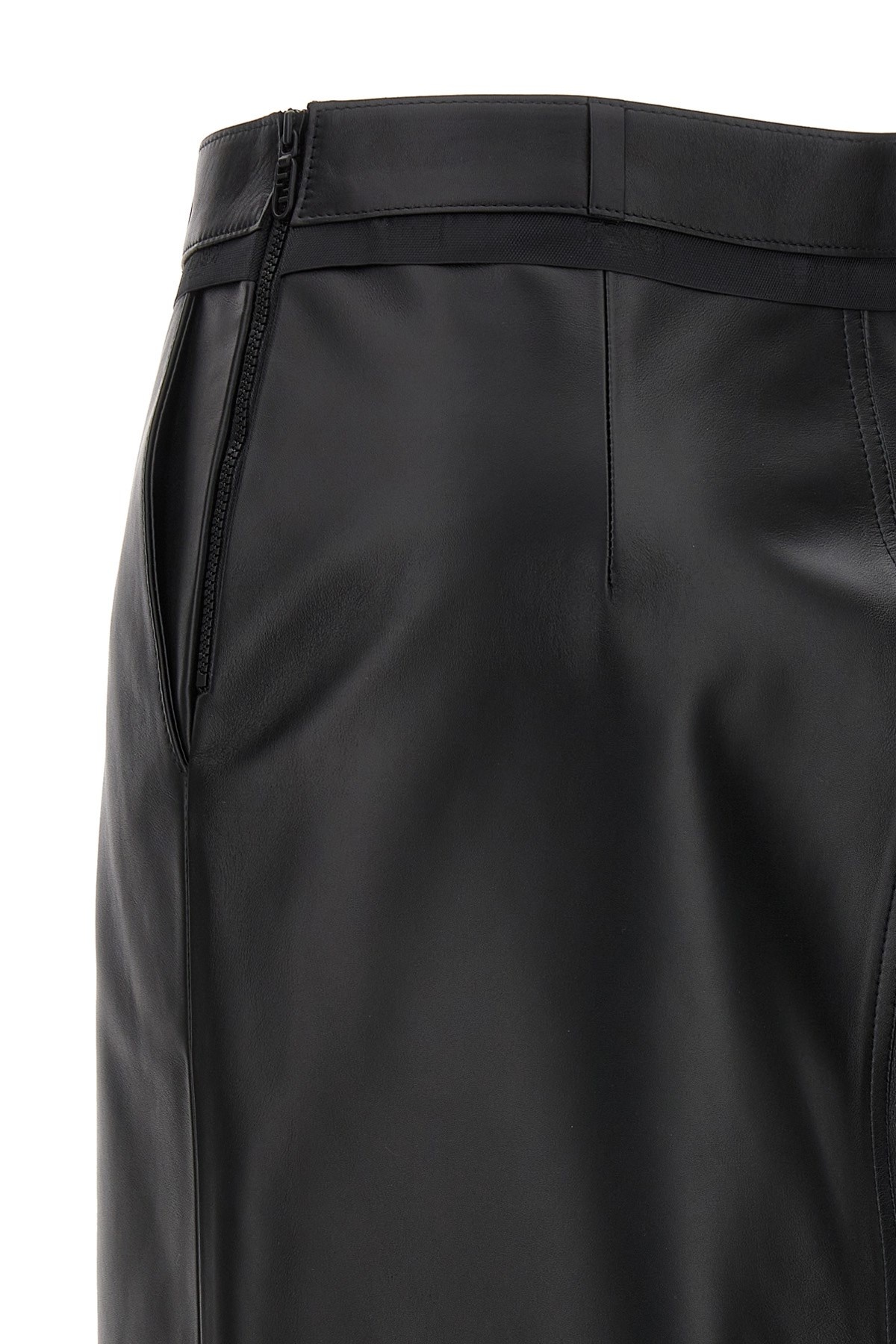 Leather midi skirt - 4
