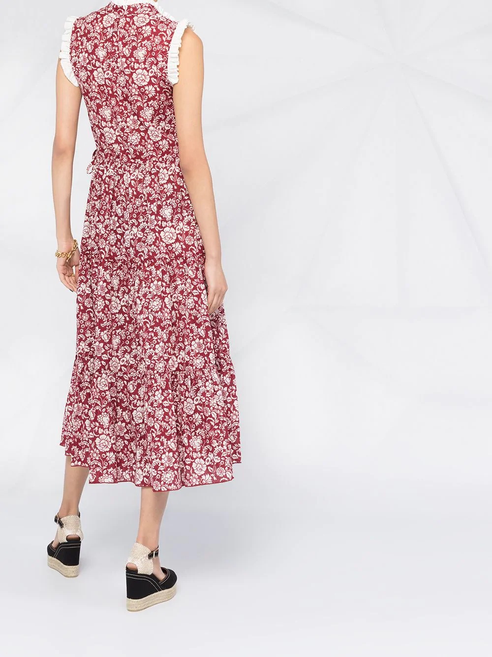 floral-print midi dress - 4