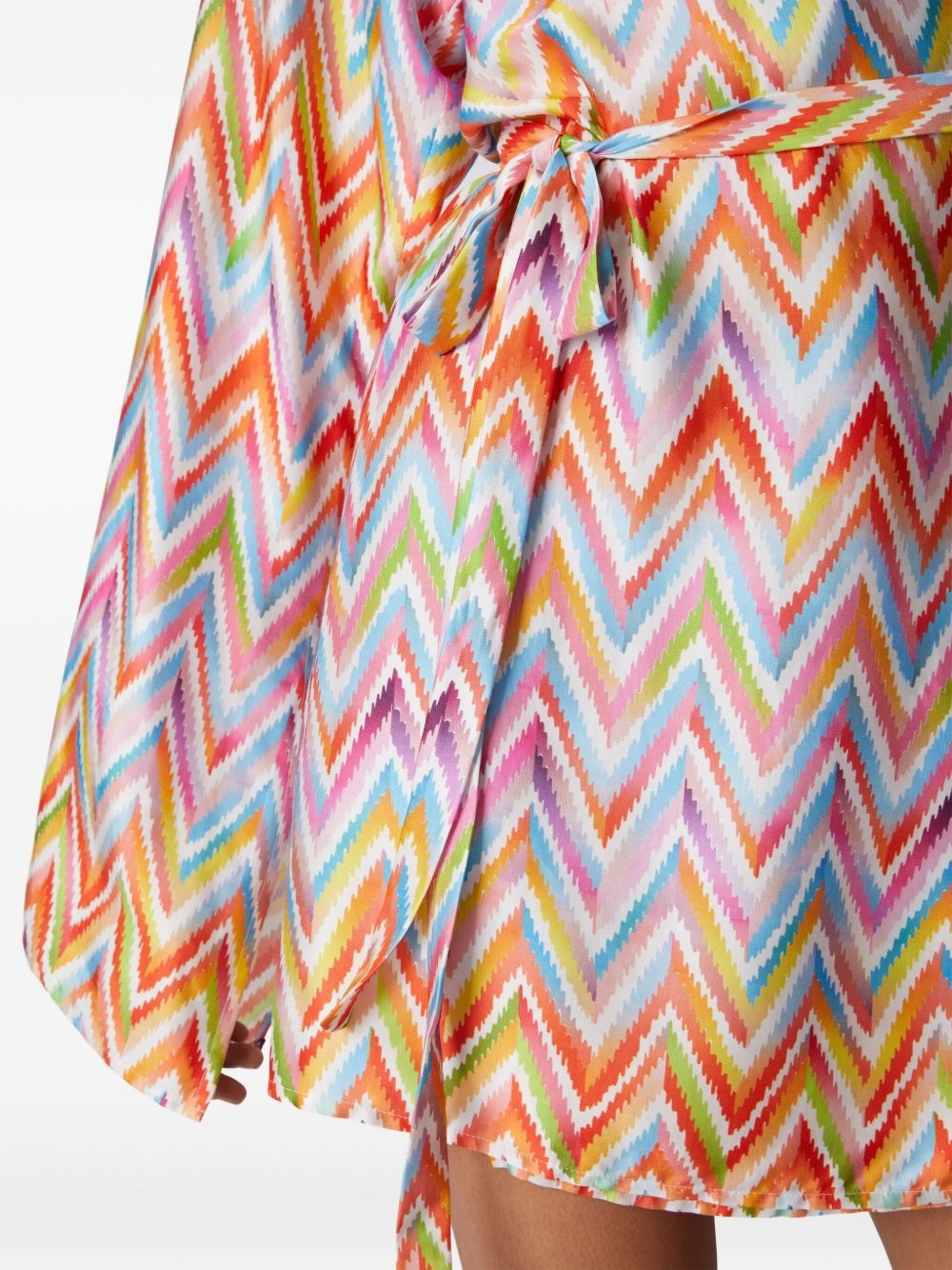 zigzag-pattern mini dress - 4