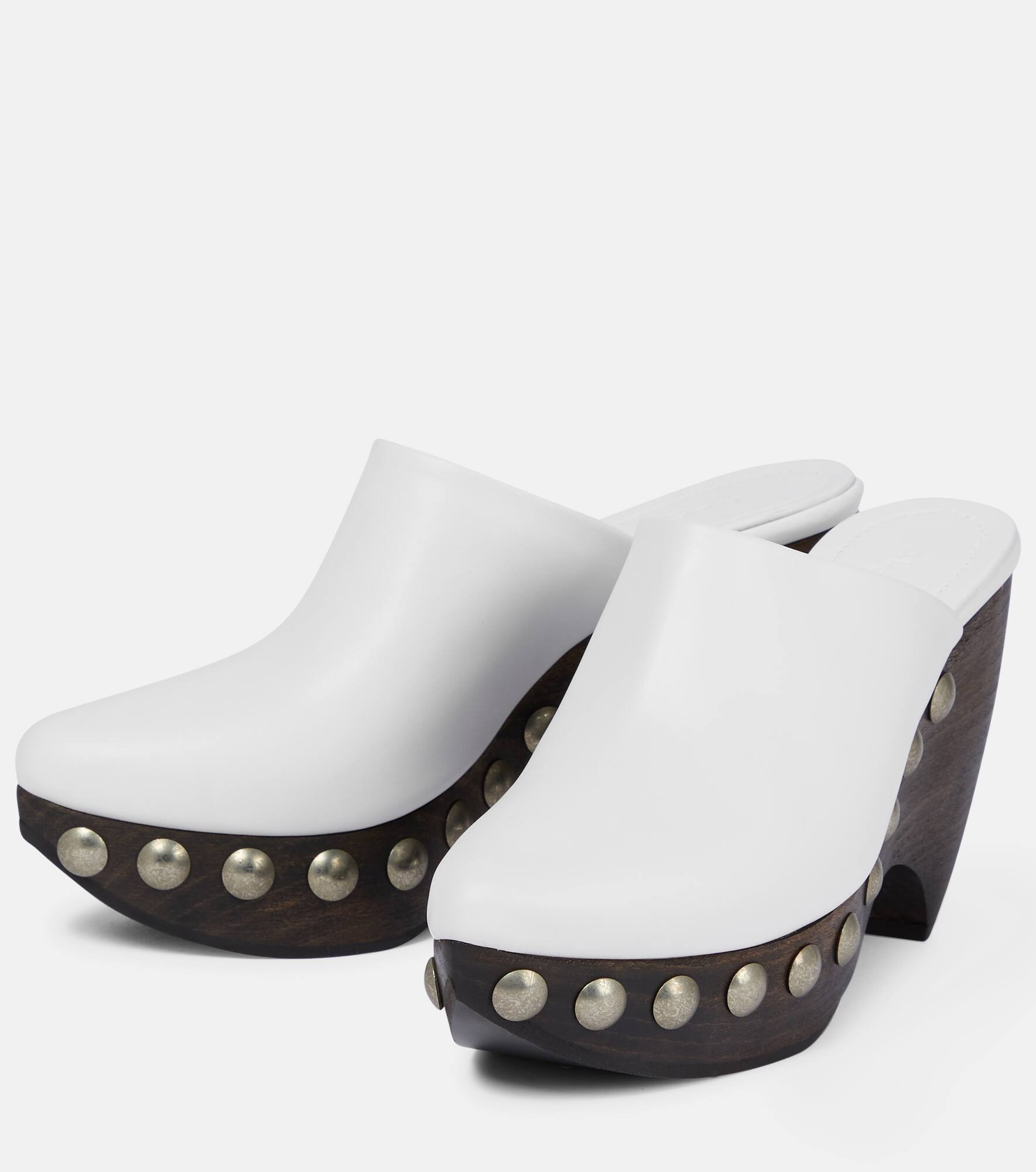 Leather clogs - 5