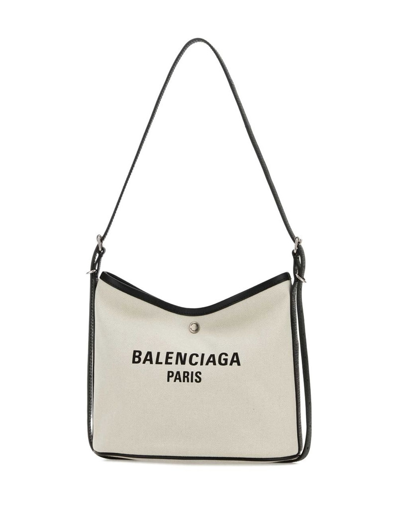 Biarri logo-plaque canvas shoulder bag 3