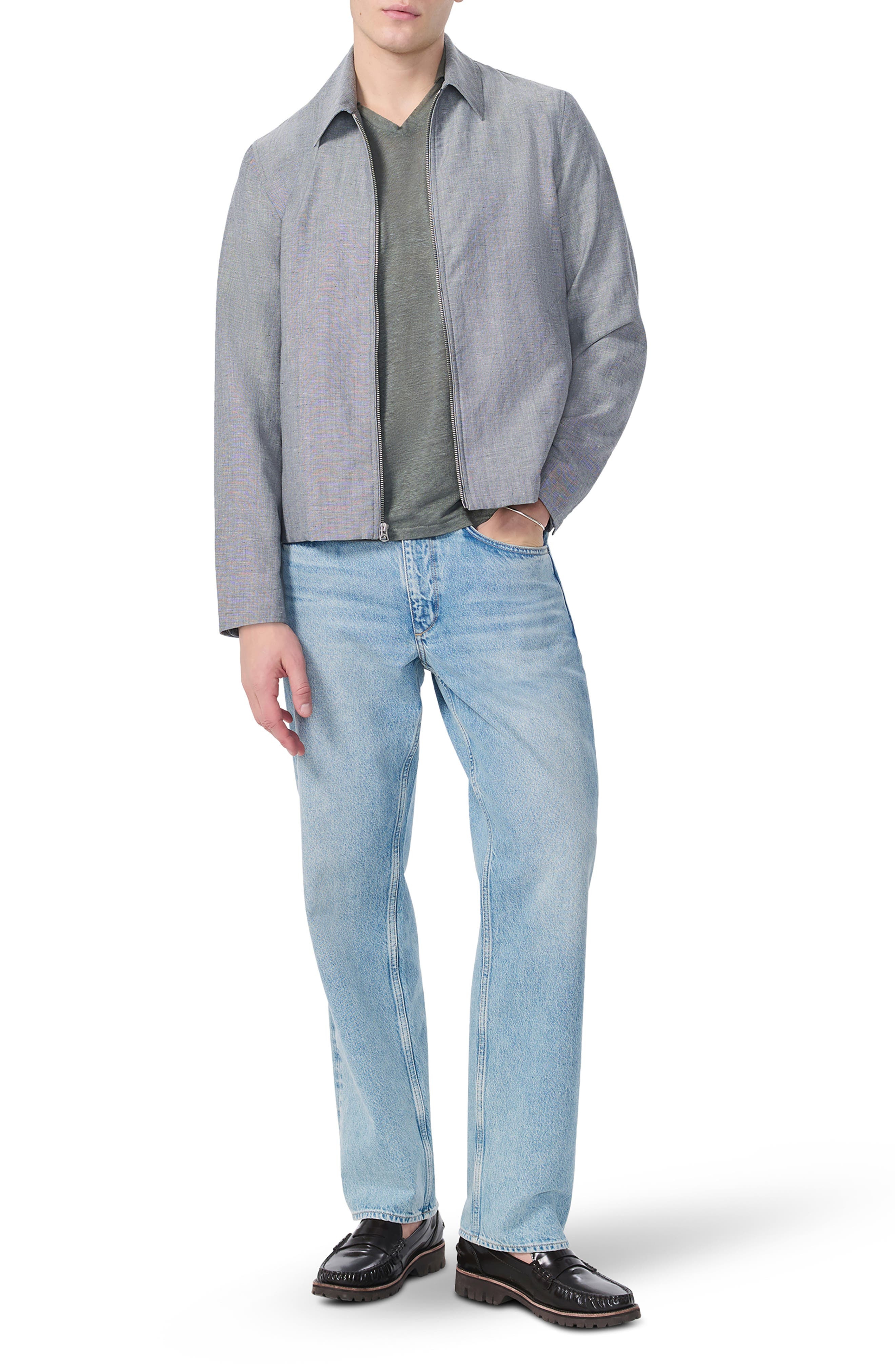 rag & bone Melrose Donegal Wool Blend Zip Jacket in Grey at Nordstrom - 6