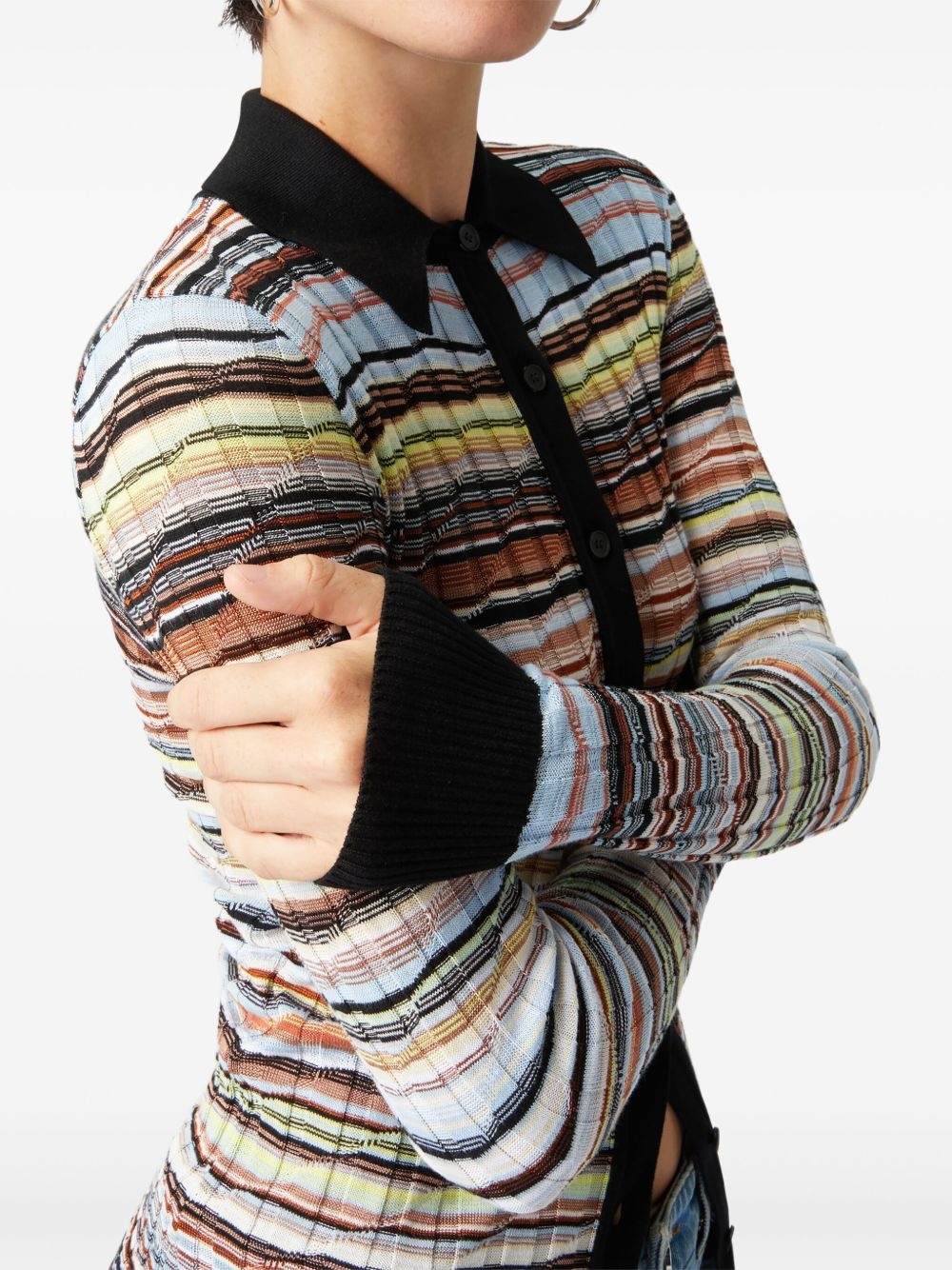 striped knitted shirt - 4