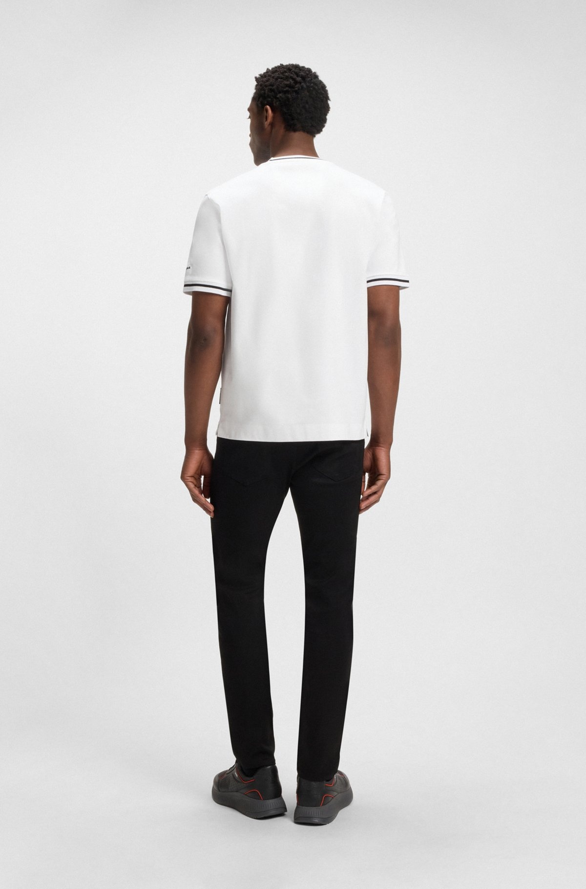 PORSCHE X BOSS COTTON T-SHIRT WITH MOISTURE-CONTROL FINISH - 5