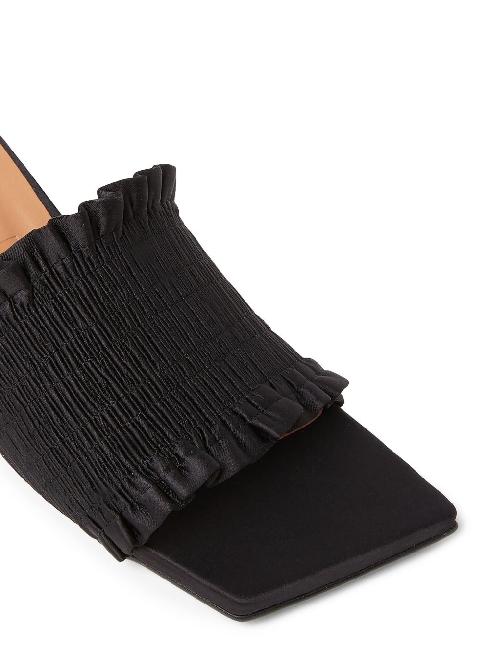 Shirred satin mules - 6