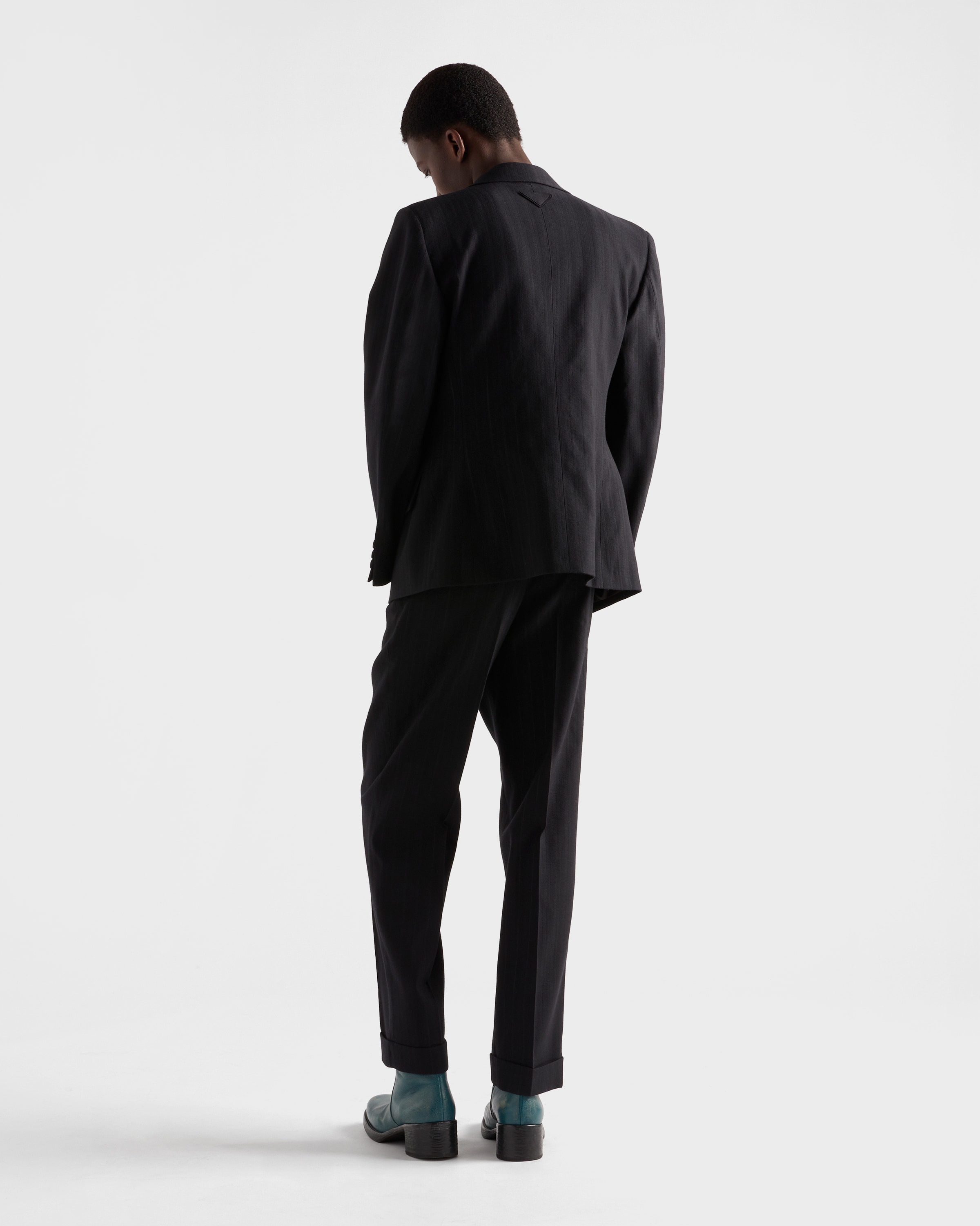 Double-breasted wool blend jacket - 5