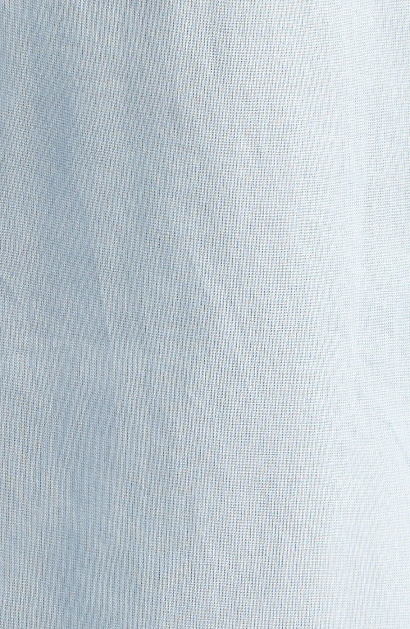 Acne Studios Satai Crop Cotton Voile Button-Up Shirt in Baby Blue Djy at Nordstrom - 7