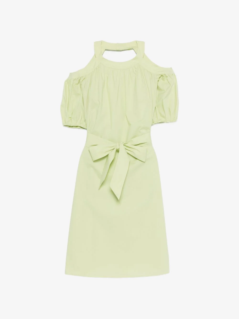 tie-waist cold-shoulder midi dress - 1