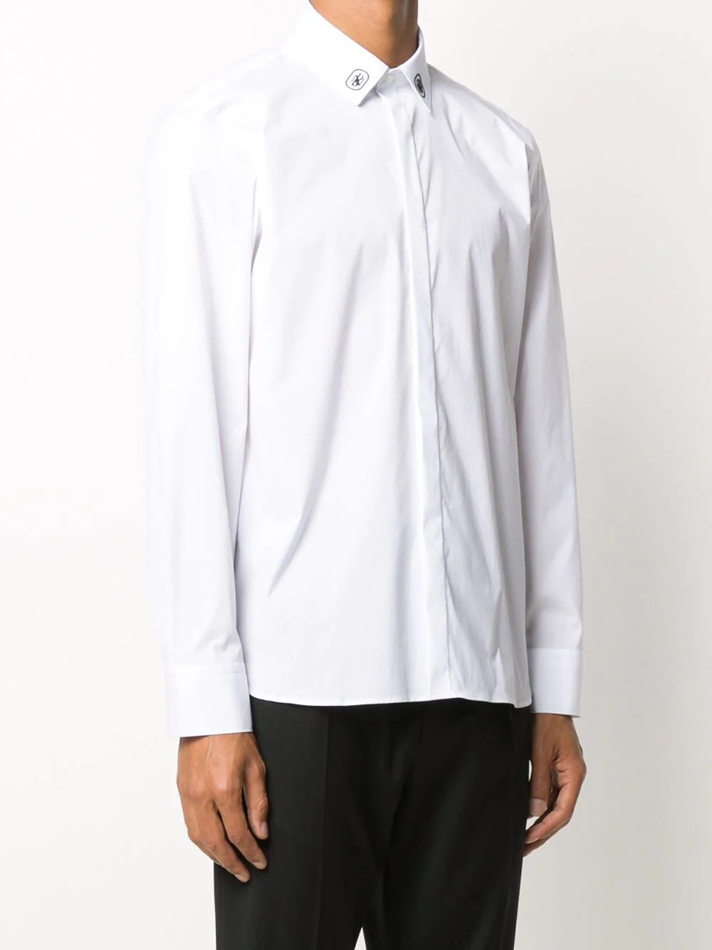 monogram collar tuxedo shirt - 3