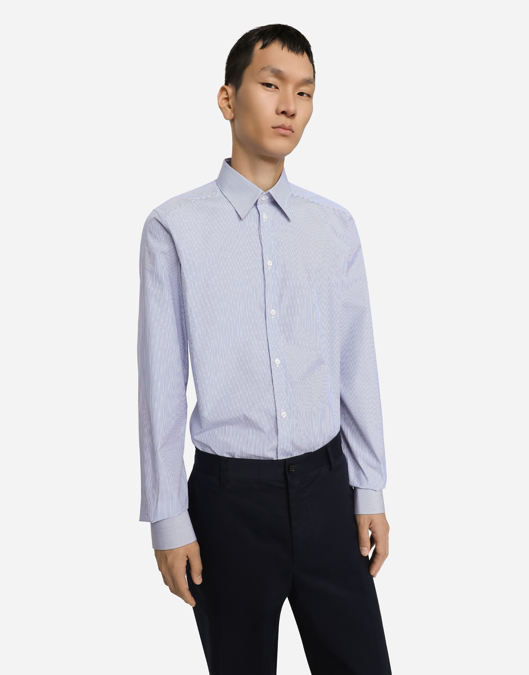 Striped cotton Martini-fit shirt - 4