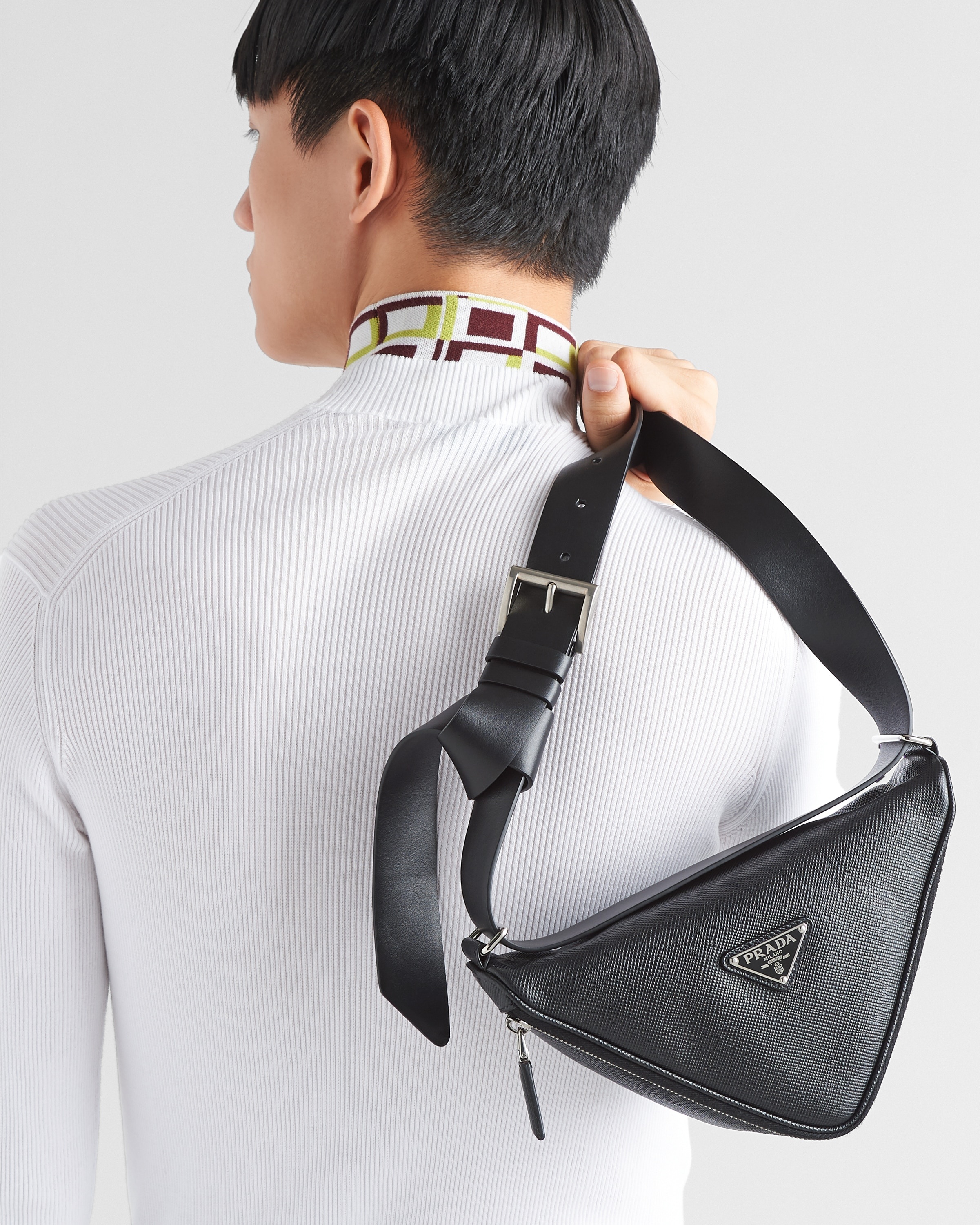 Saffiano leather belt bag - 7