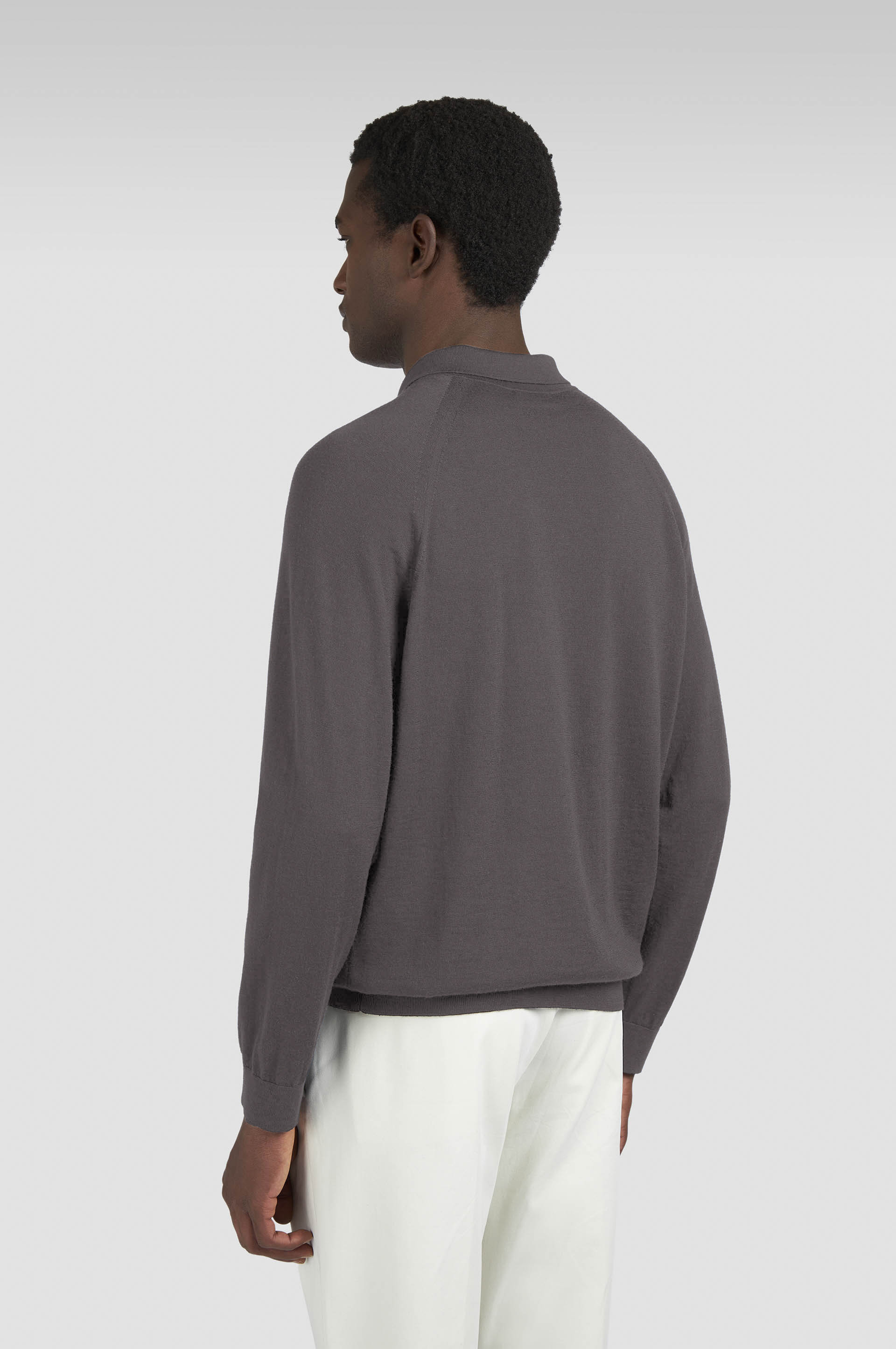 ZIPPED WOOL CASHMERE POLO SHIRT - 3