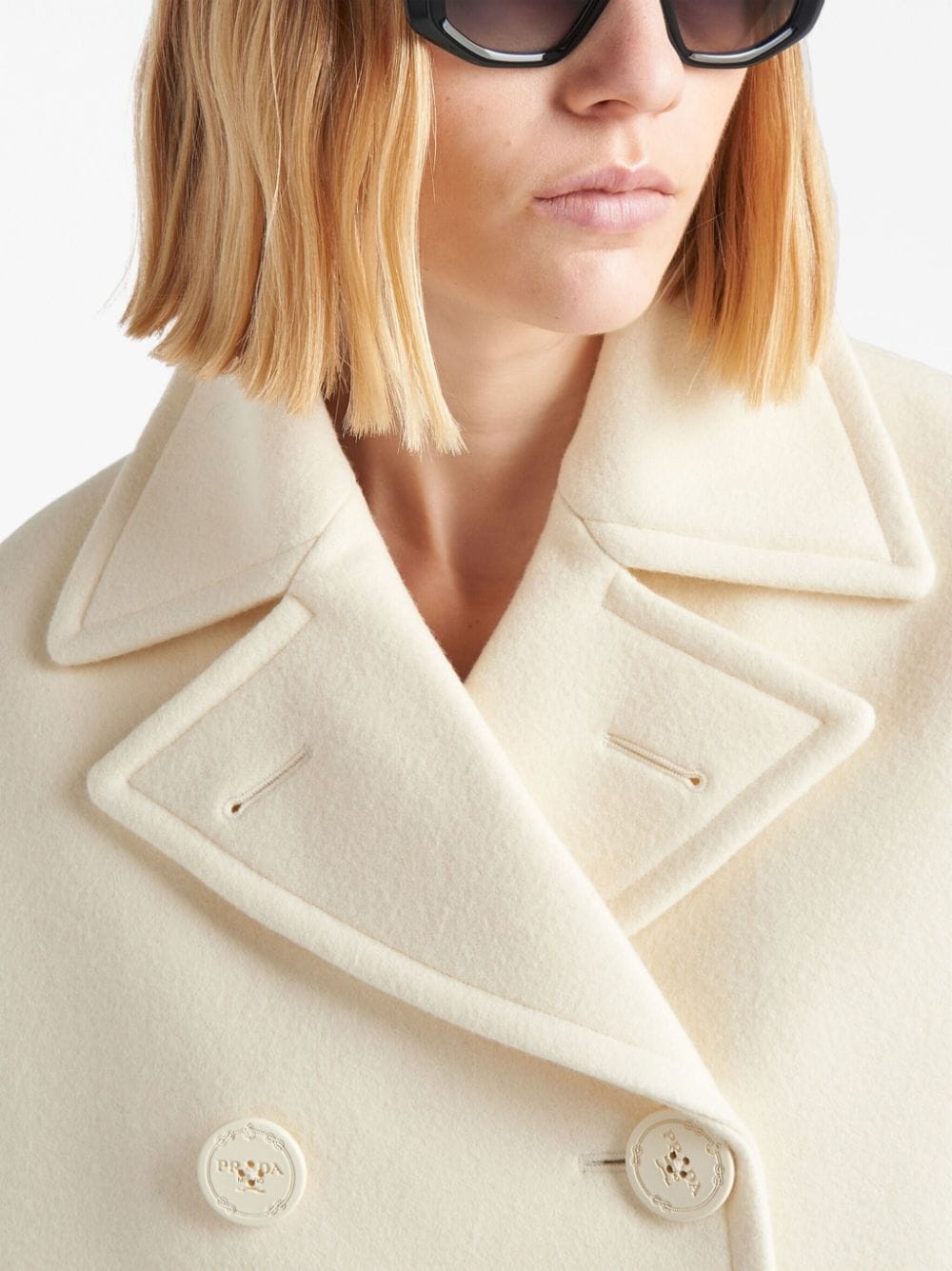 double-breasted wool peacoat - 5