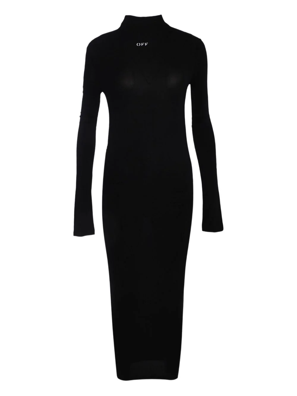 turtle-neck midi dress - 1