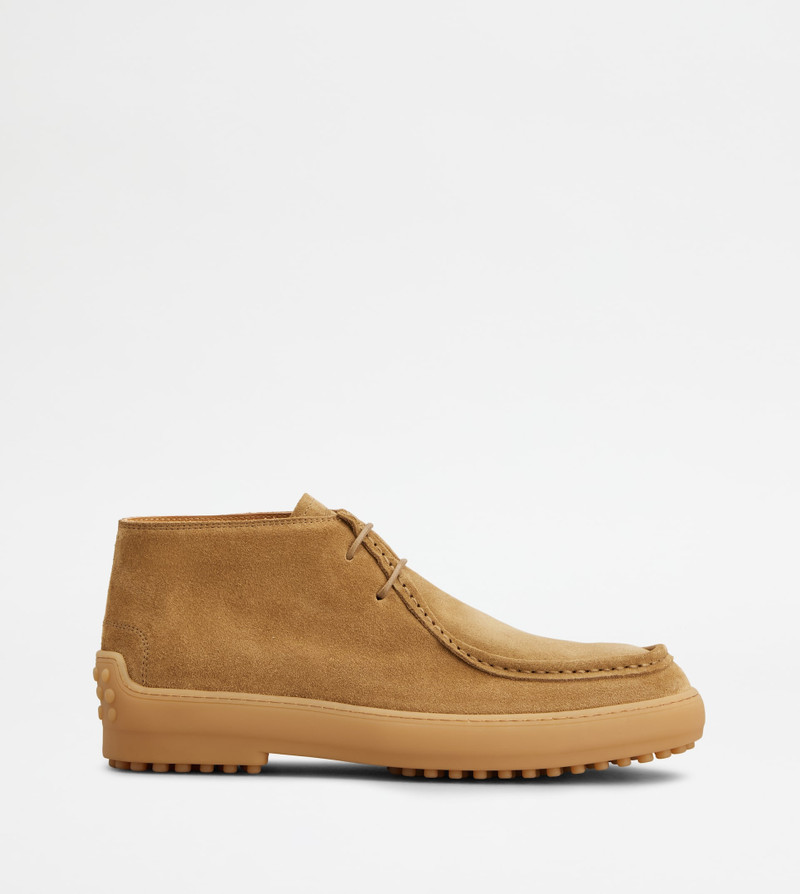 WINTER GOMMINO ANKLE BOOTS IN SUEDE - BROWN 1