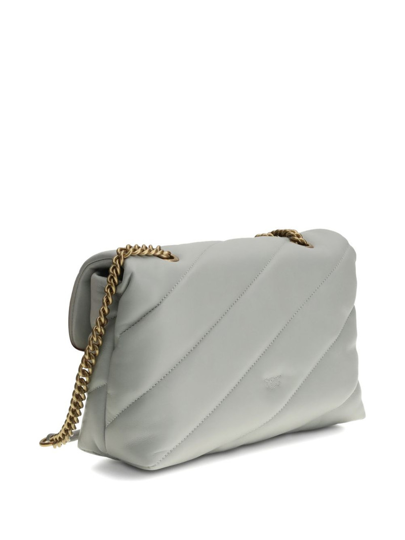 Love quilted bird-hardware shoulder bag 3