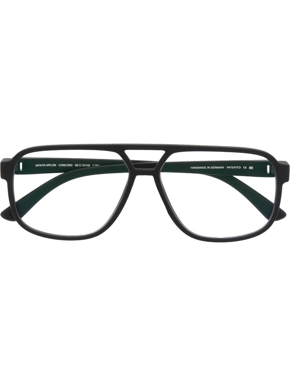 matte pilot-frame glasses - 1