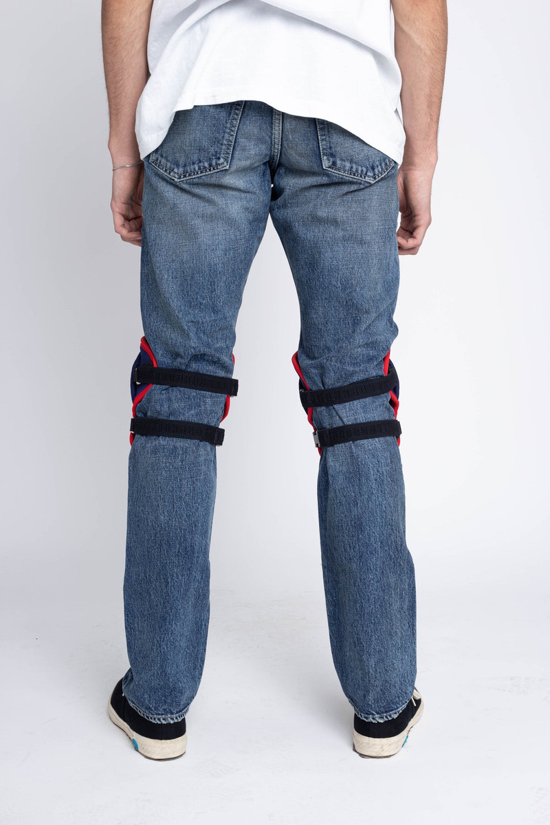 DENIM REPAIR Knee Pad - Navy X Orange 4