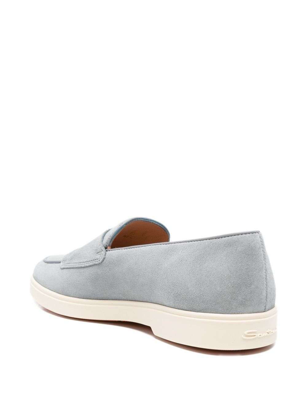 double-buckle suede loafers - 3