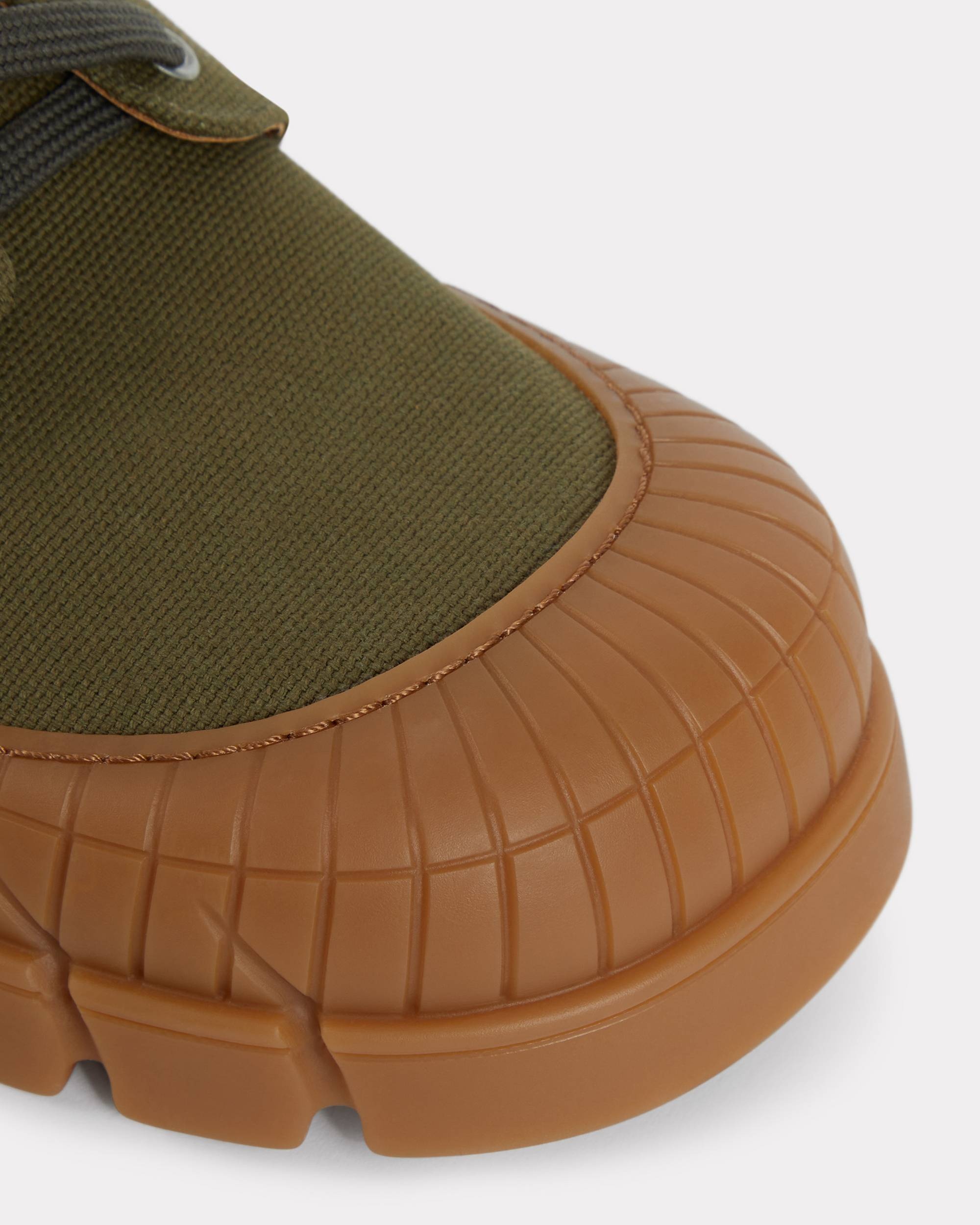 'KENZO-Gobi' lace-up boots in canvas - 4