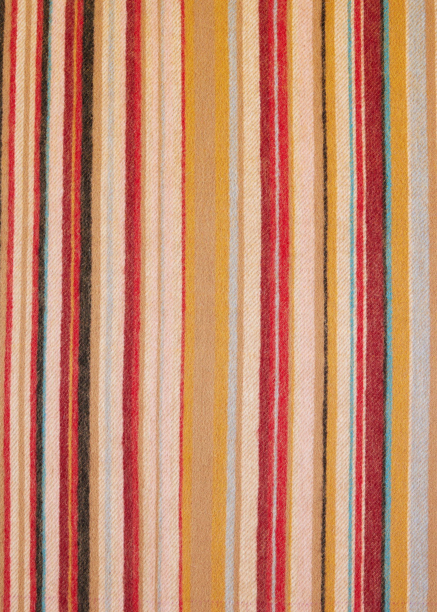 Women's Pink Gradient 'Signature Stripe' Lambswool-Cashmere Scarf - 4