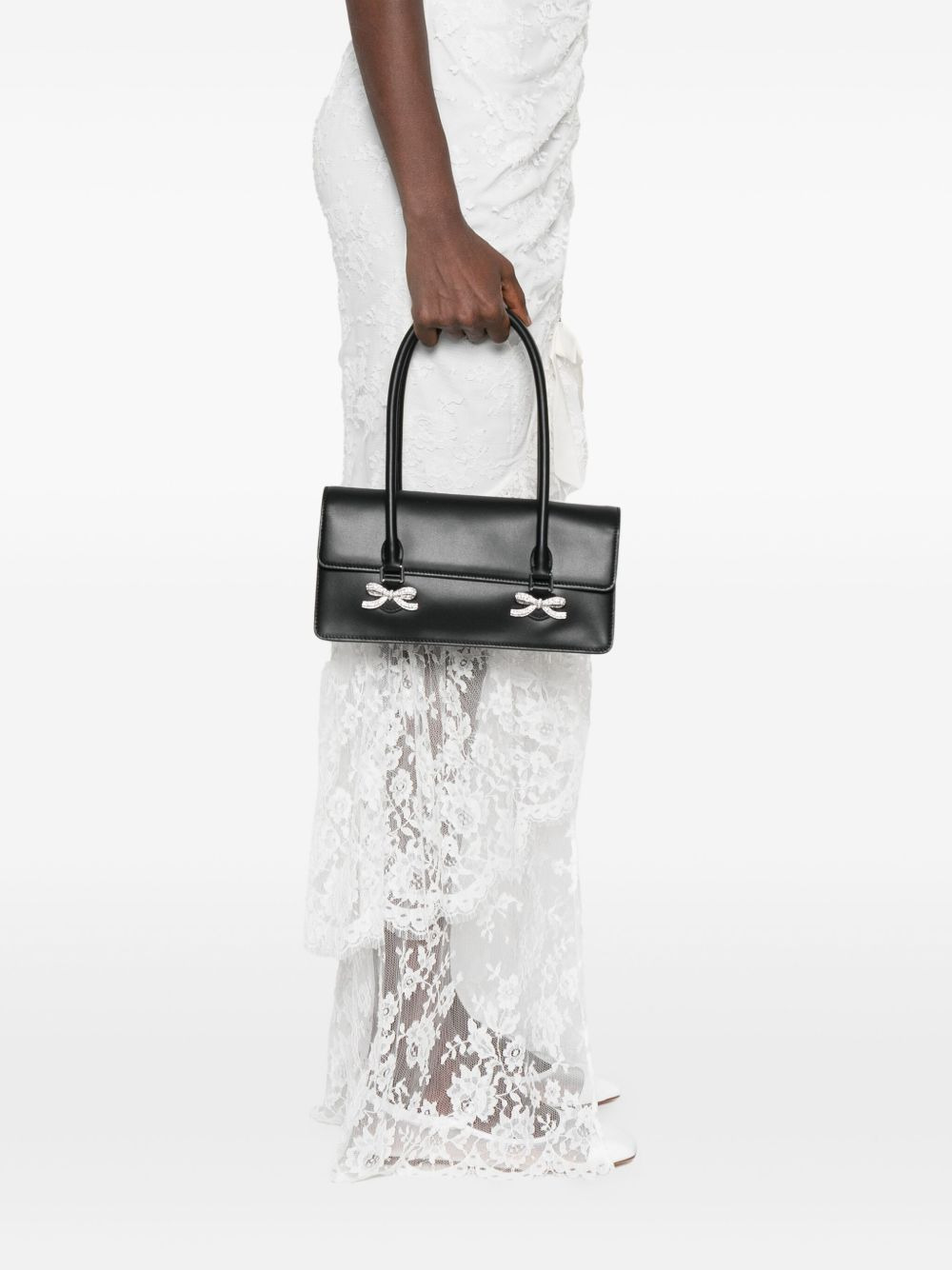 crystal-bow top-handle bag - 2