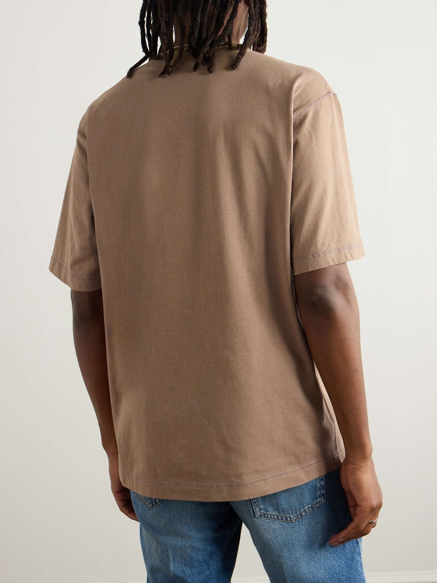 Logo-Embroidered Cotton-Jersey T-Shirt - 3