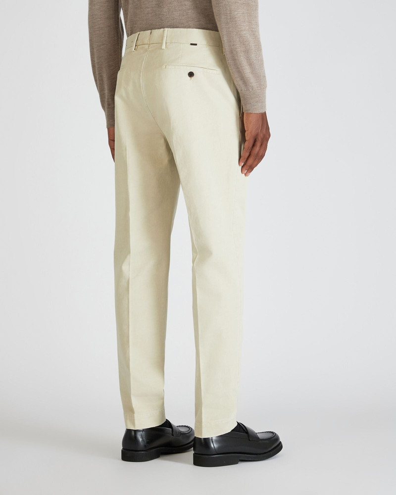Tapered fit cotton trousers 3