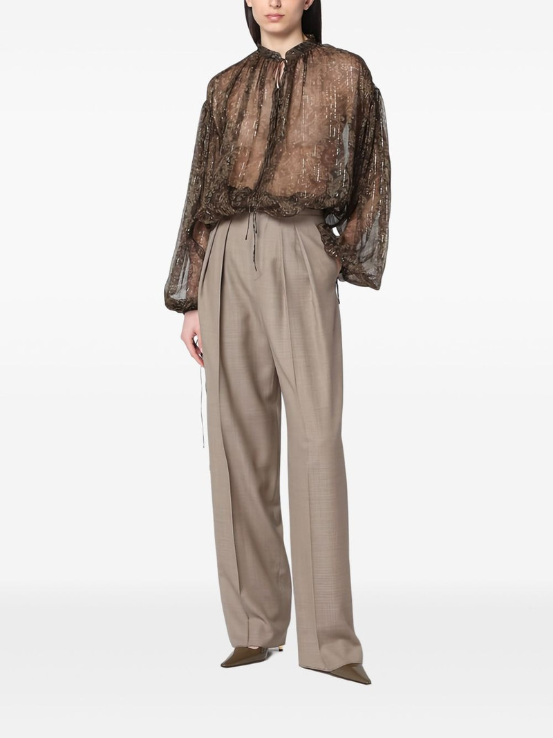 SAINT LAURENT paisley-print drawstring blouse outlook