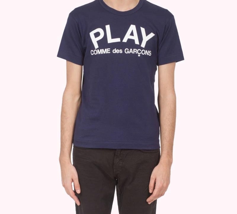 COMME des GARCONS PLAY Play Logo Tee 'Navy White' AZ-T176-051-1 - 3