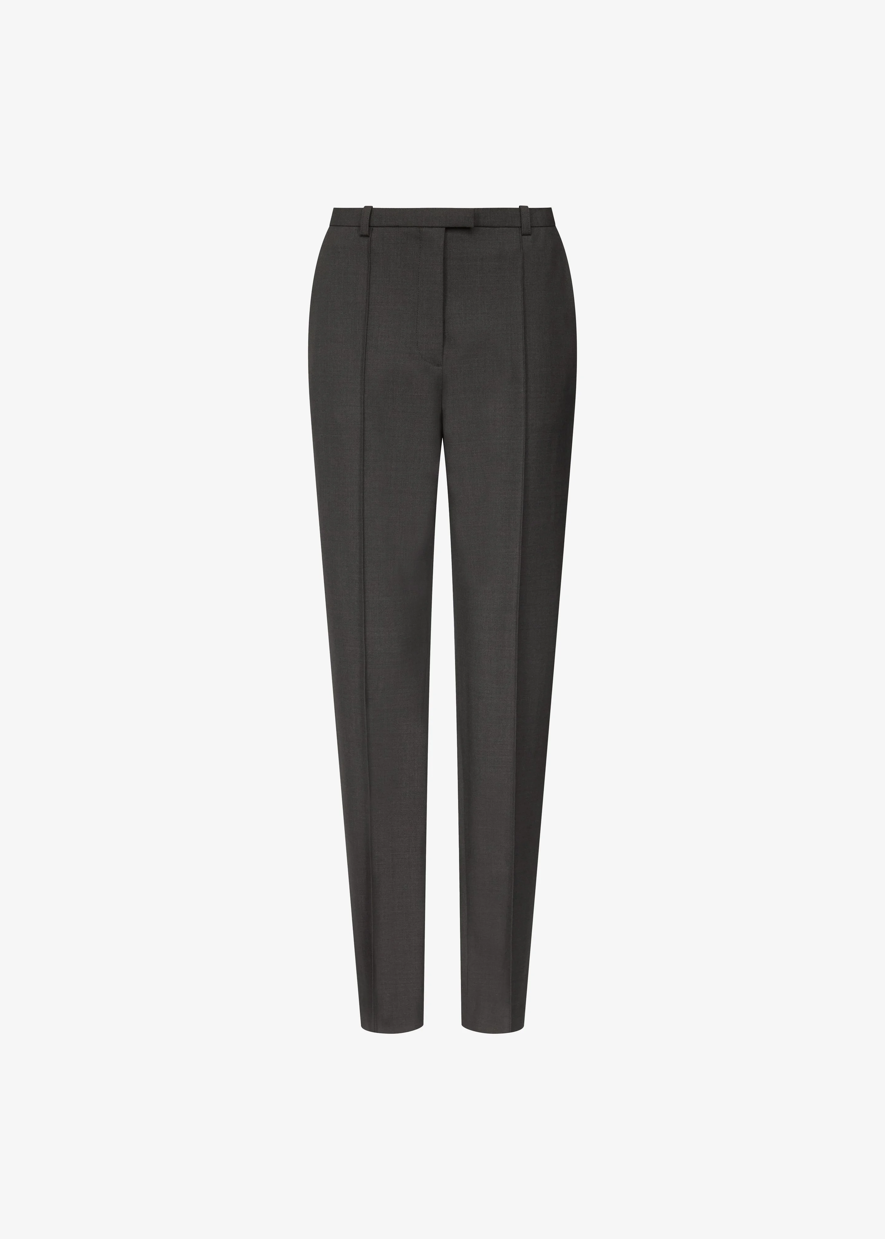 Loulou de Saison Malka Lds Fitted Leg Trousers - Brown Melange - 1