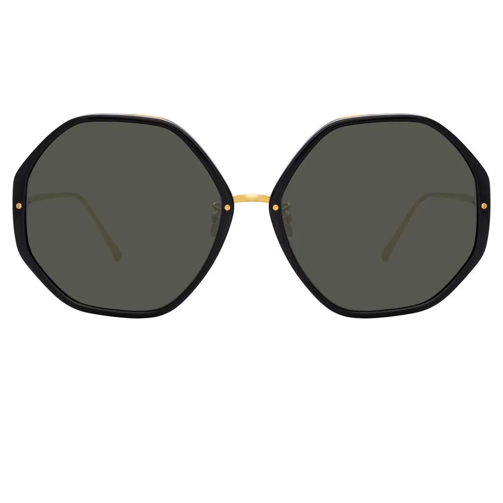 THE ALONA | OVERSIZED SUNGLASSES IN BLACK FRAME (C1) - 1
