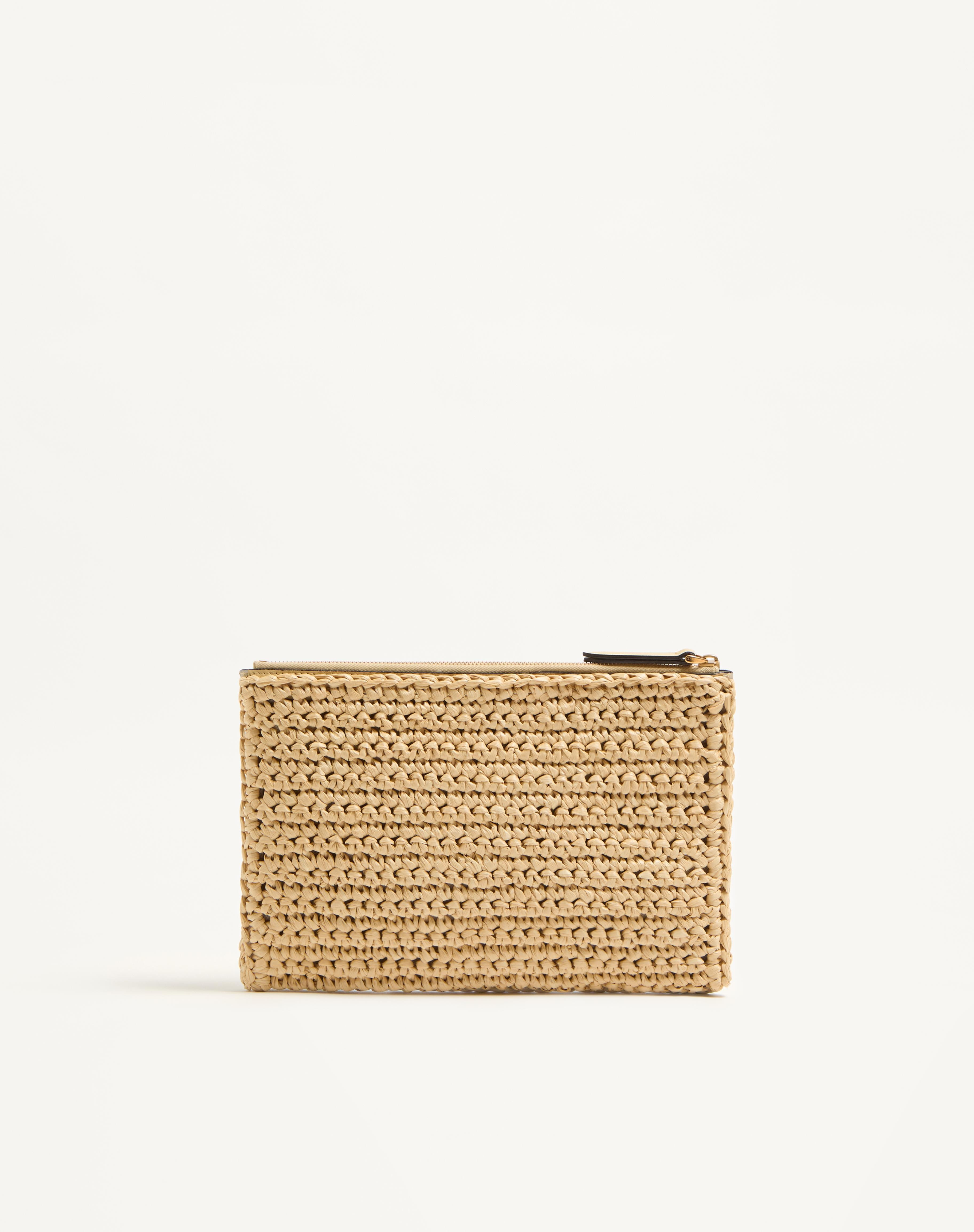 VALENTINO GARAVANI VIVA SUPERSTAR SYNTHETIC RAFFIA POUCH - 5