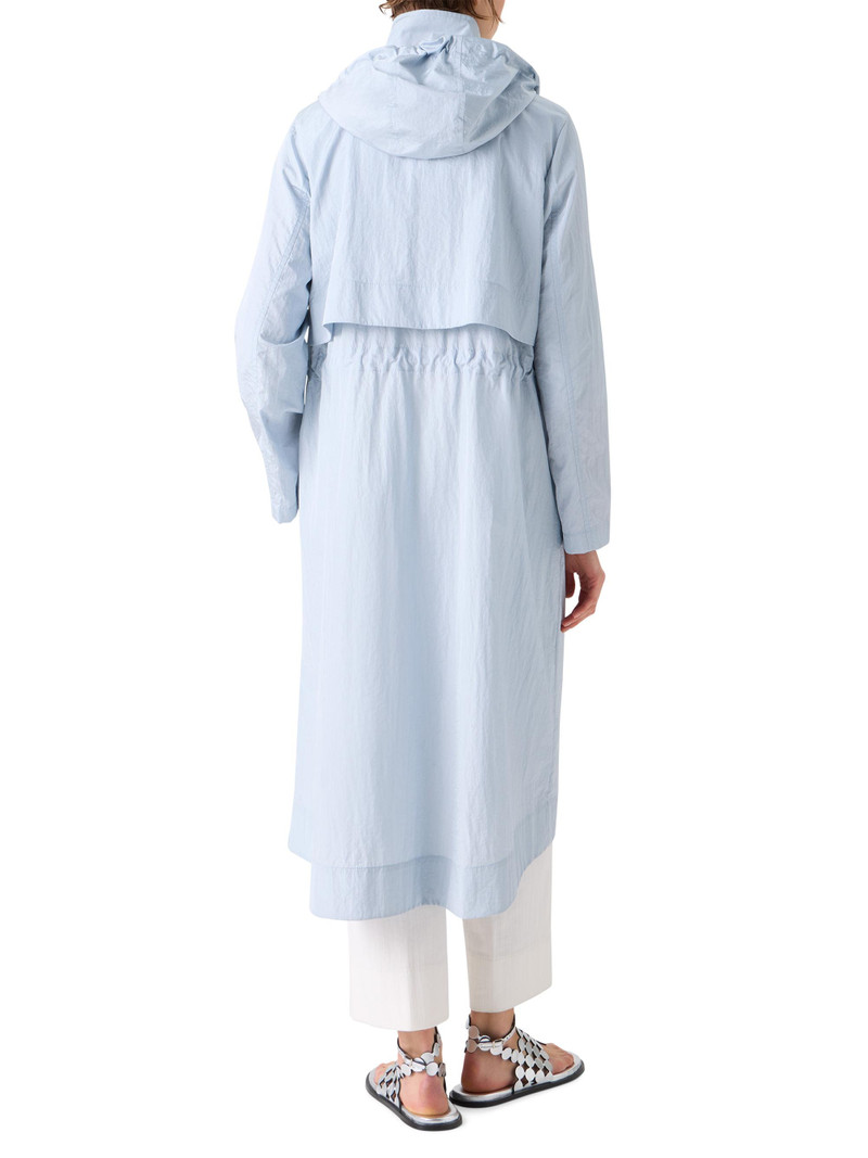 Women's Water Repellent Hooded Parka Coat - Sky Blue 5